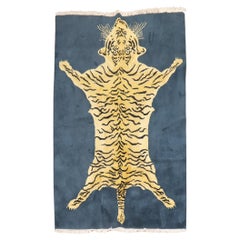 Zabihi Kollektion Vintage Indischer Tiger-Teppich