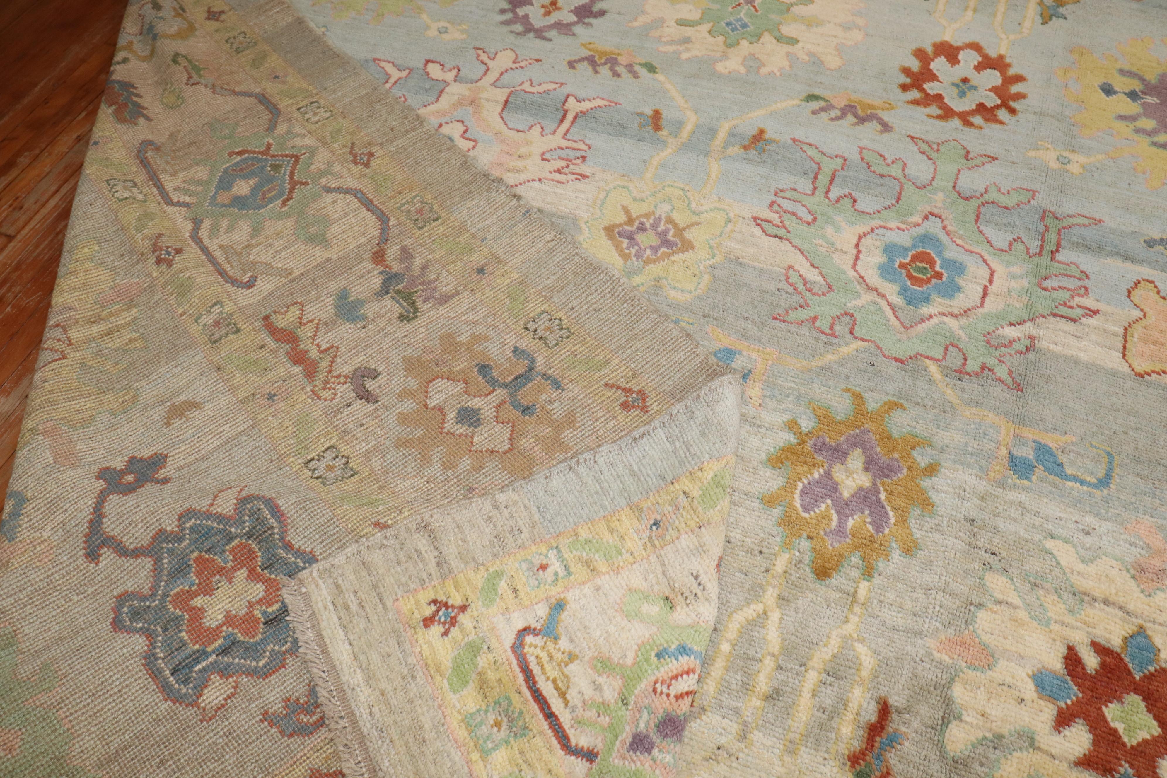 Colección Zabihi Alfombra Oushak grande de inspiración vintage Bohemio en venta