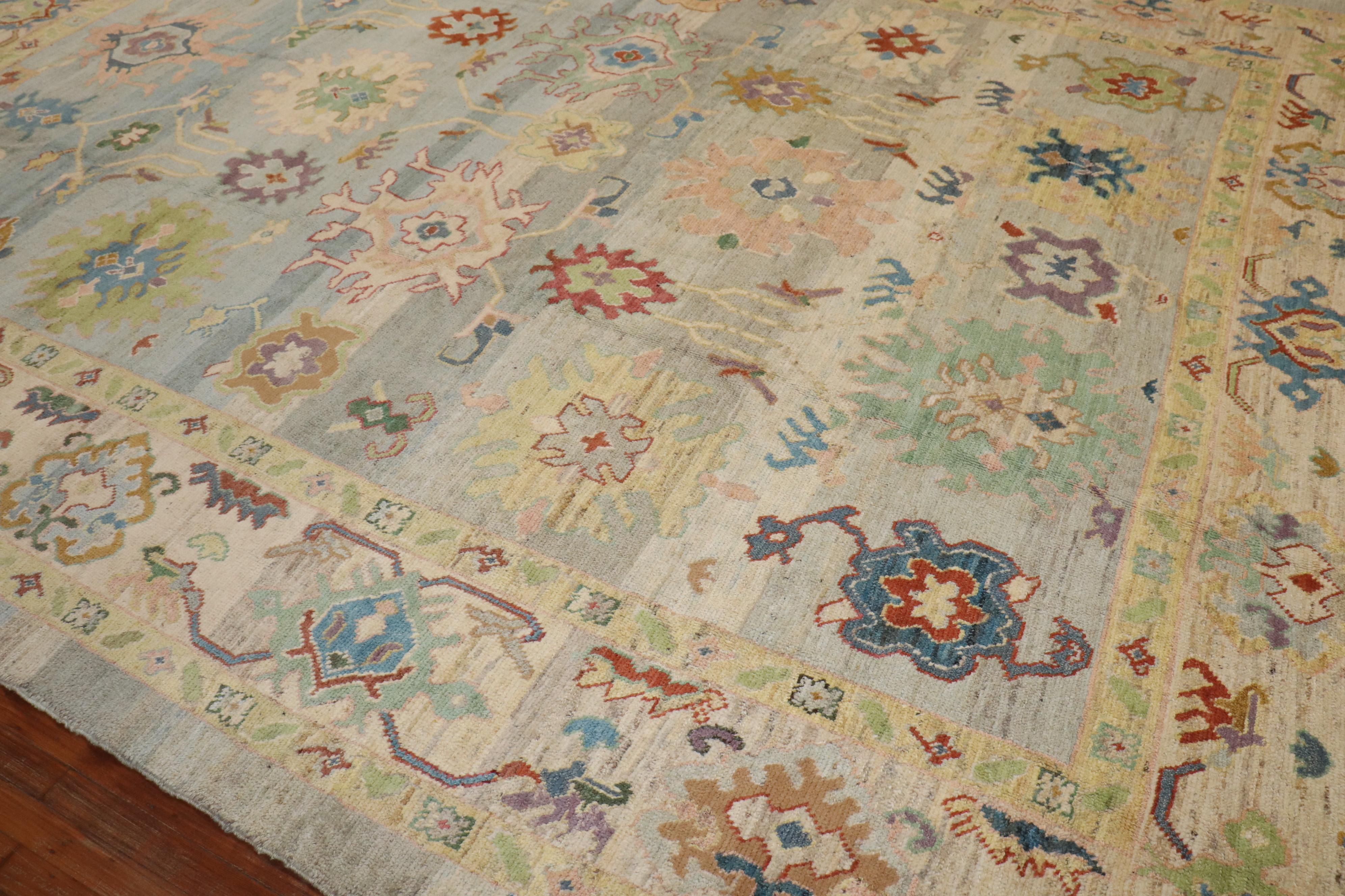 Colección Zabihi Alfombra Oushak grande de inspiración vintage Tejido a mano en venta