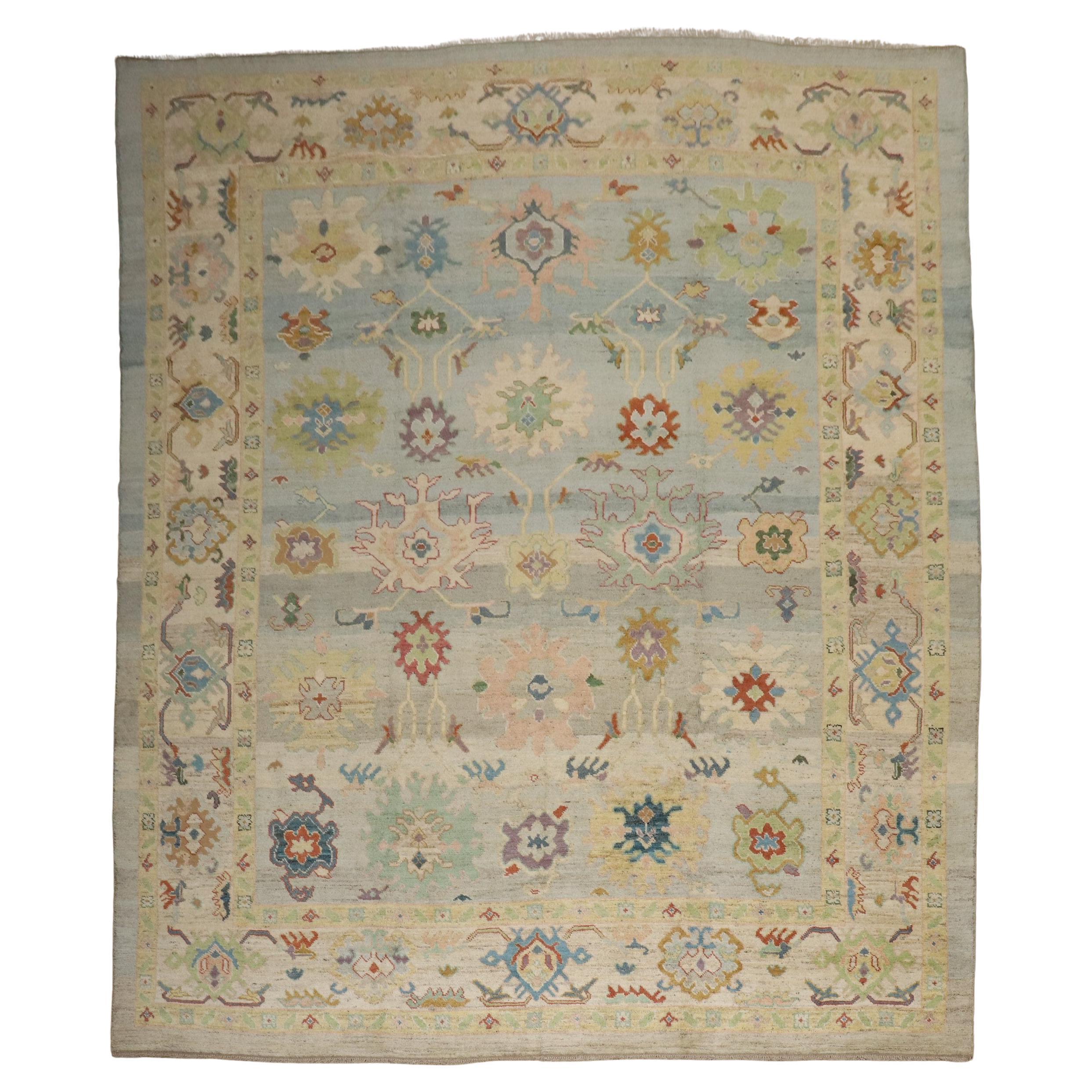 Zabihi Collection Vintage Inspired Large Oushak Rug