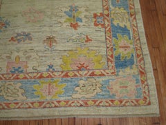 Zabihi Collection Vintage Inspired Turkish Oushak Rug