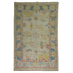 Zabihi Kollektion Vintage inspirierter türkischer Oushak-Teppich