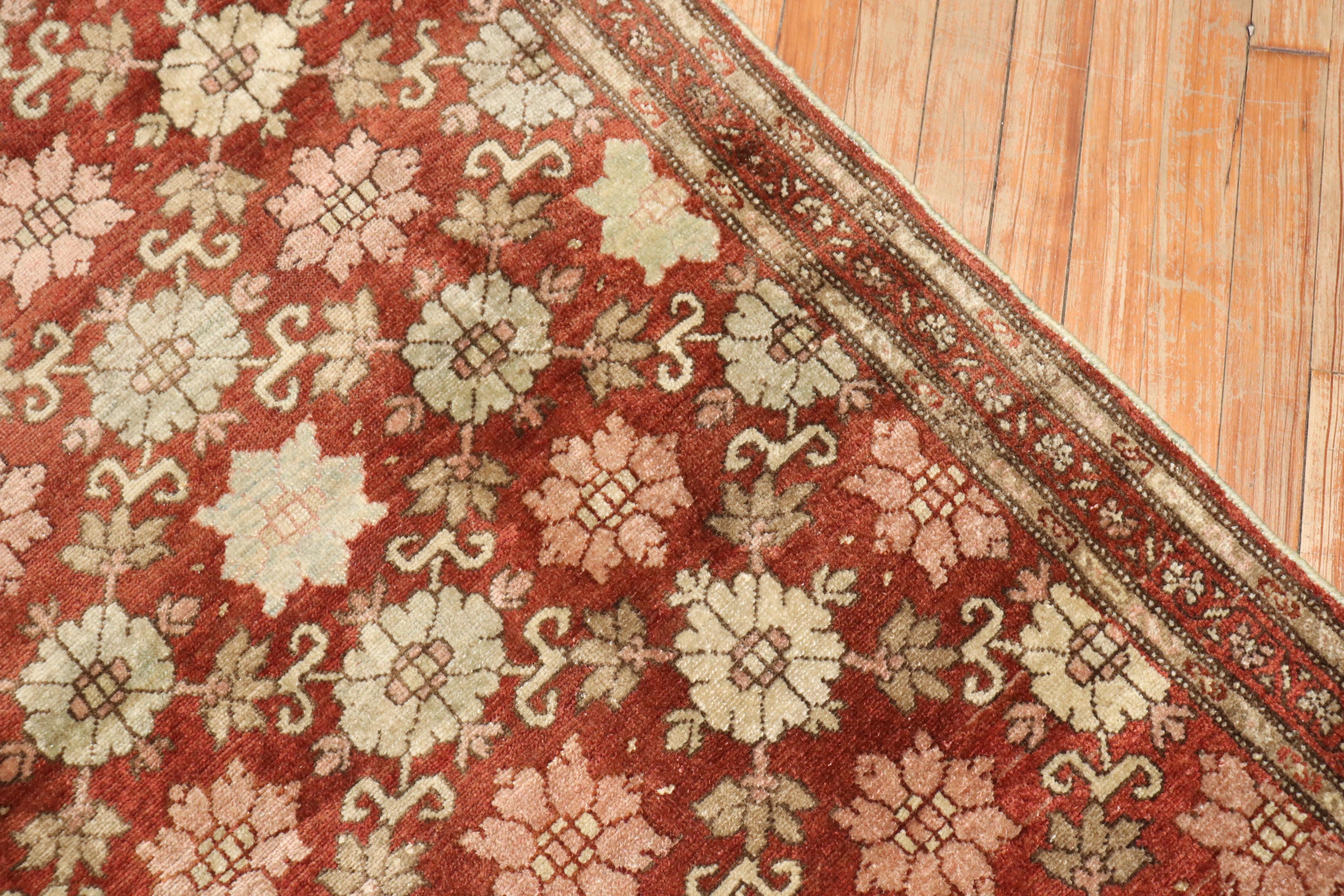 Wool Zabihi Collection Vintage Malayer Runner For Sale