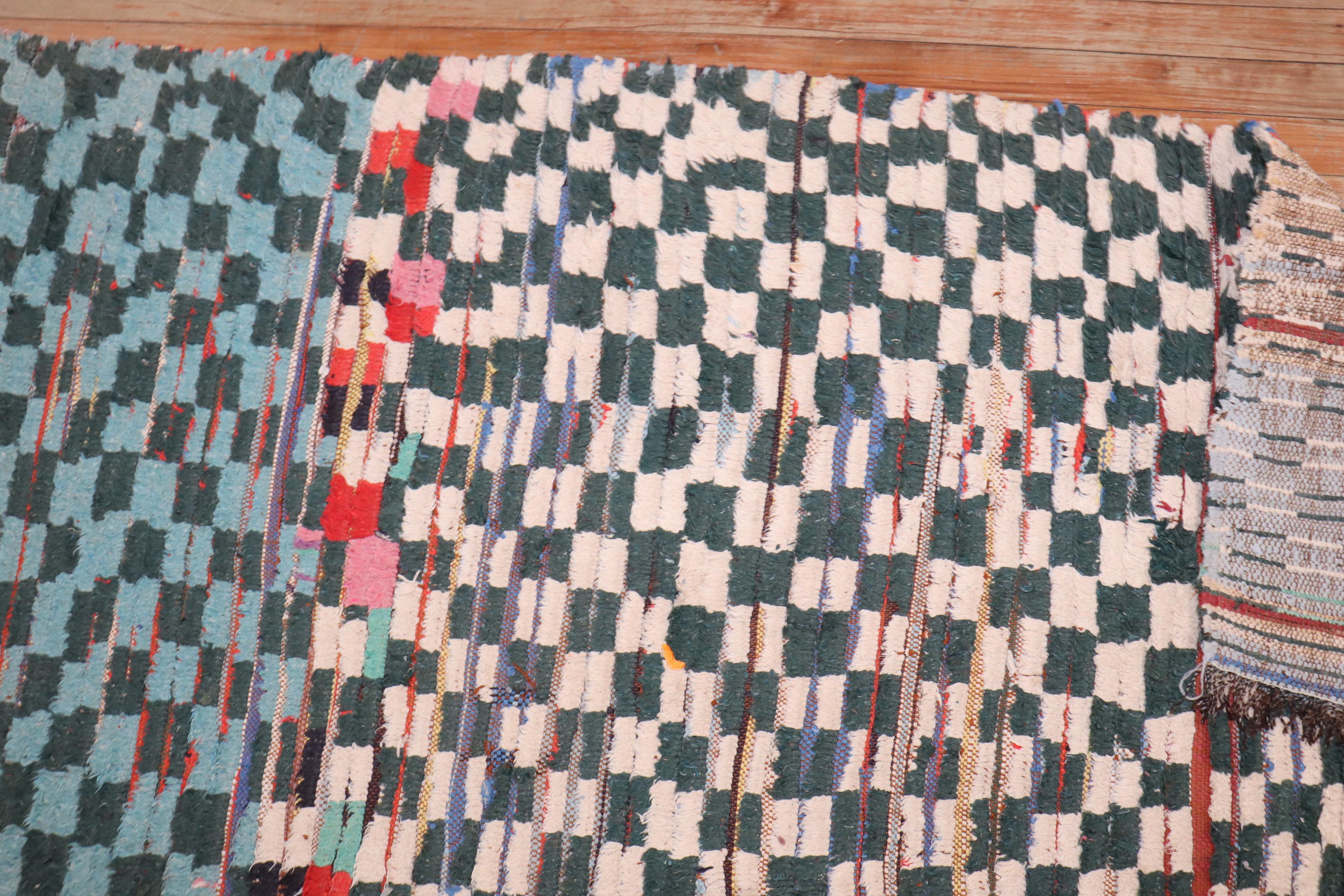 Zabihi Collection Traves de Mesa Marroquí Vintage a Cuadros siglo XX en venta