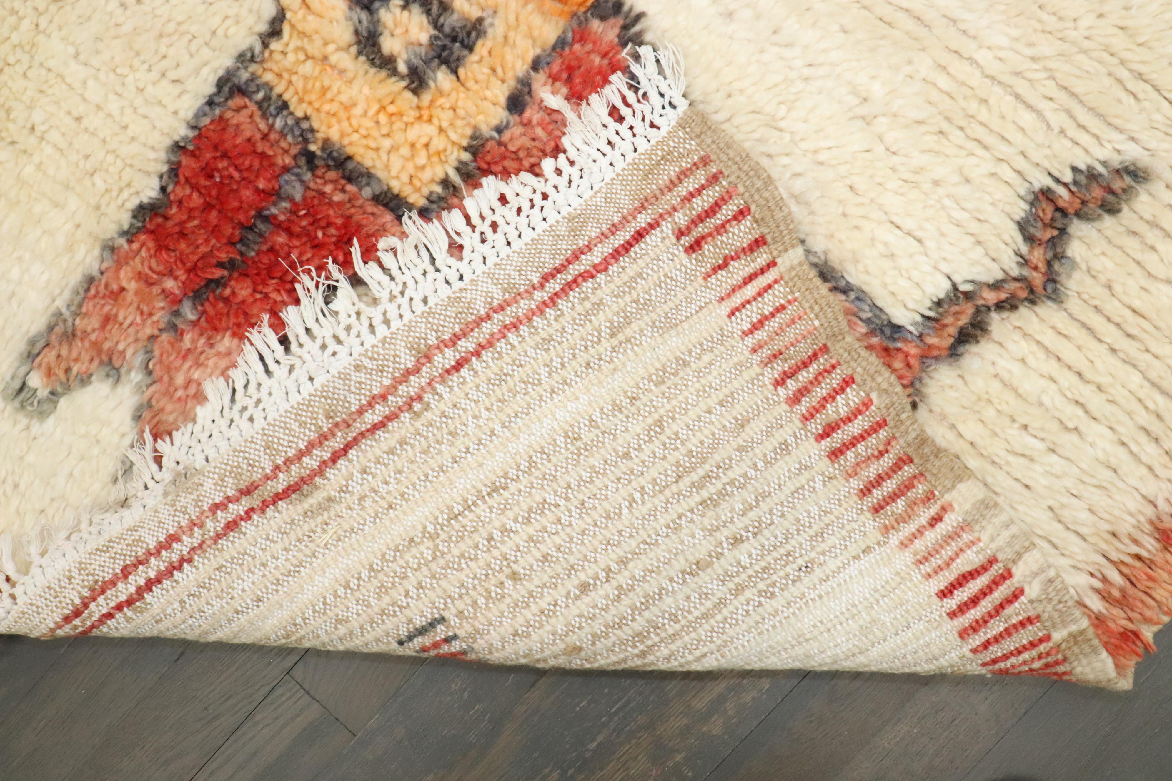 Zabihi Collection Vintage Moroccan Square Hallucinating Lions Rug In Good Condition For Sale In New York, NY