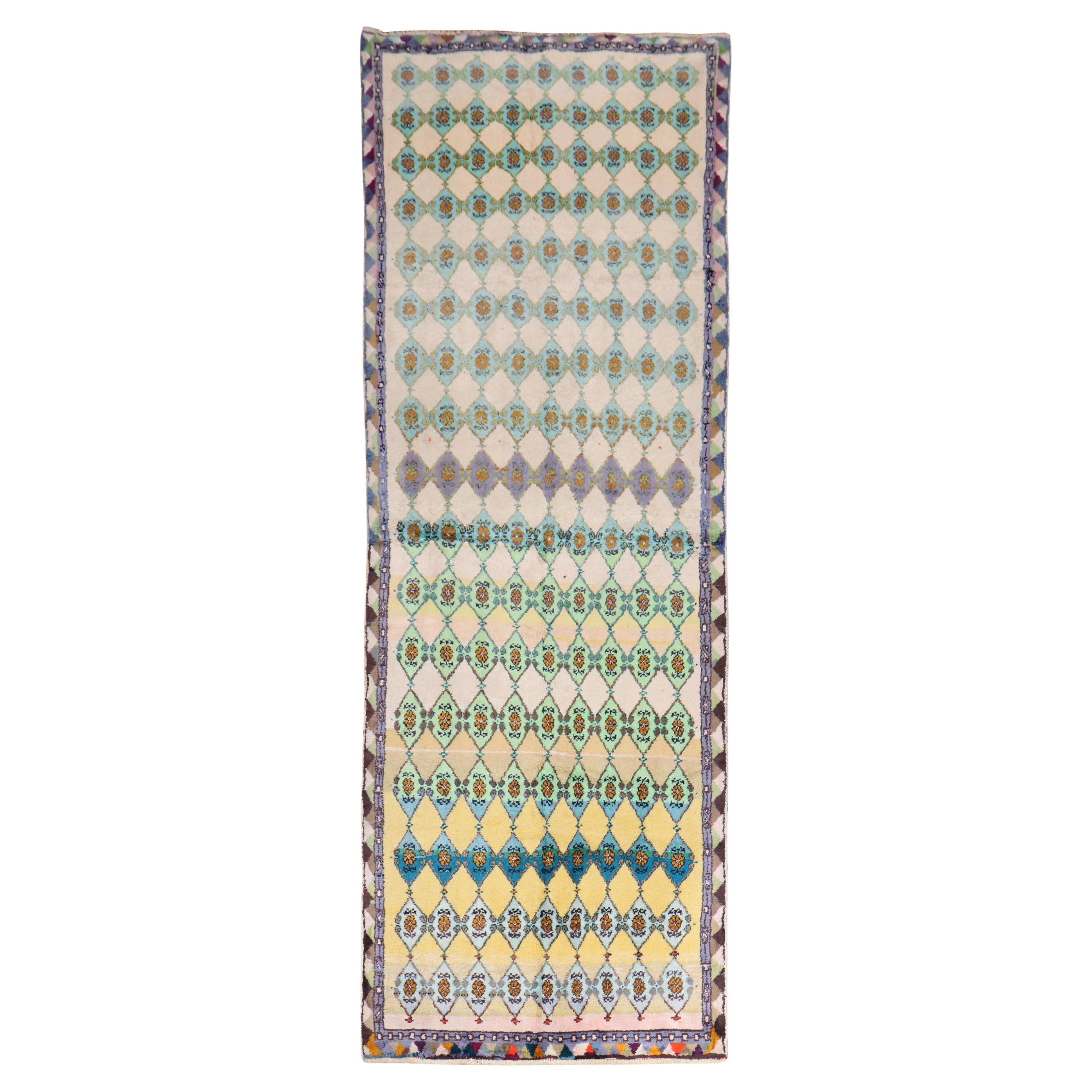 Zabihi Kollektion Vintage Persischer Deko-Läufer aus Baumwolle