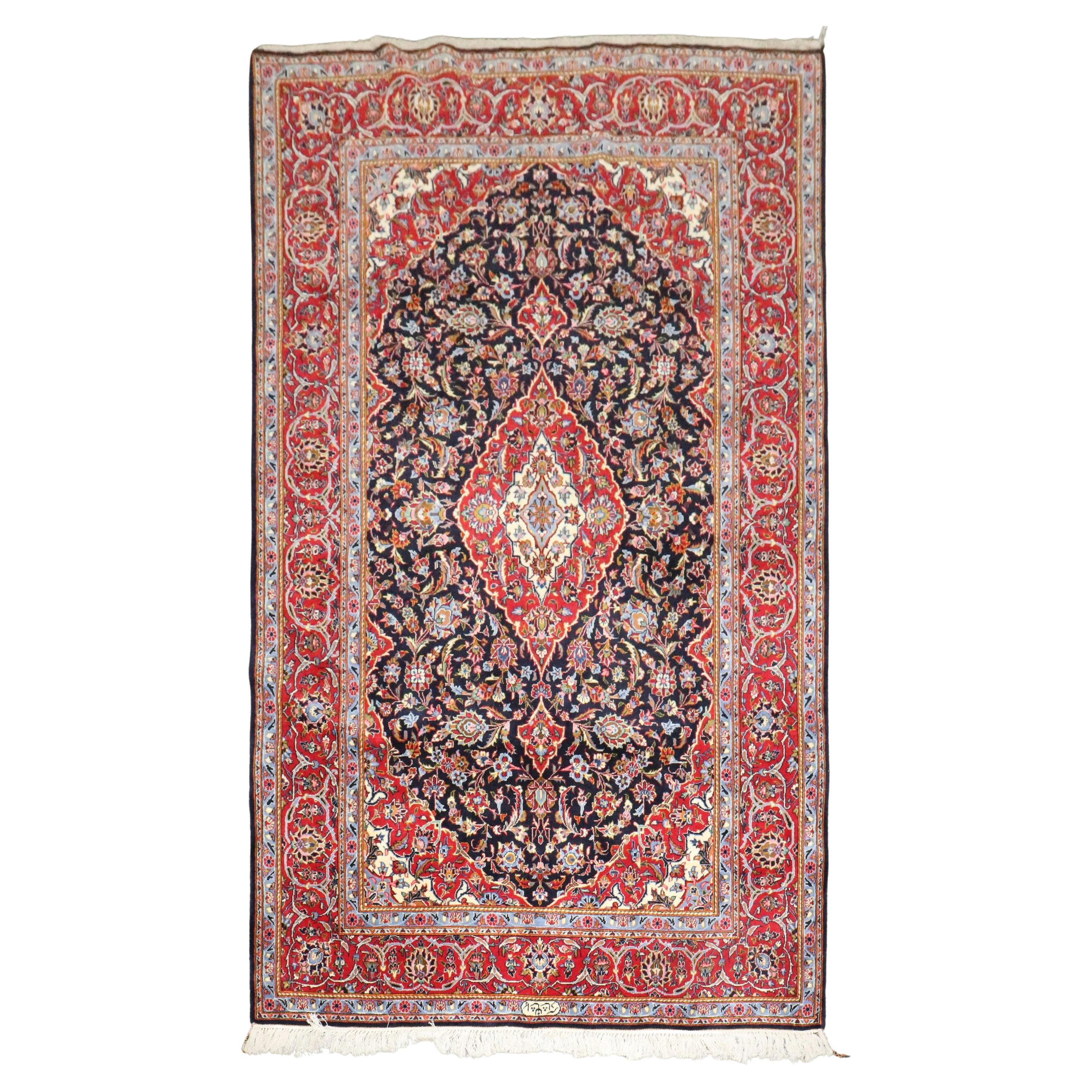 Zabihi Collection Vintage Persischer Kashan Teppich