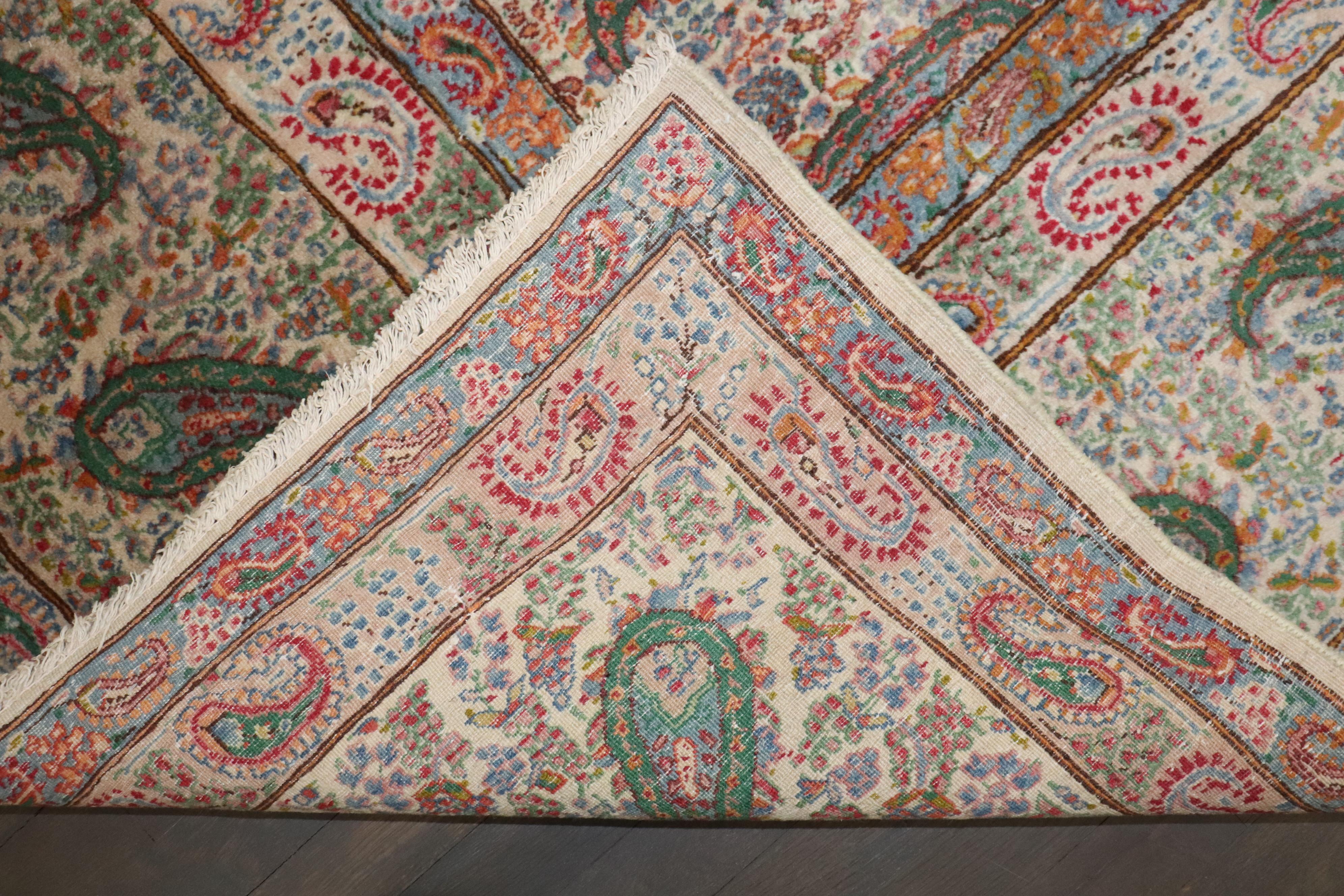 Rustic Zabihi Collection Vintage Persian Khorassan Rug For Sale