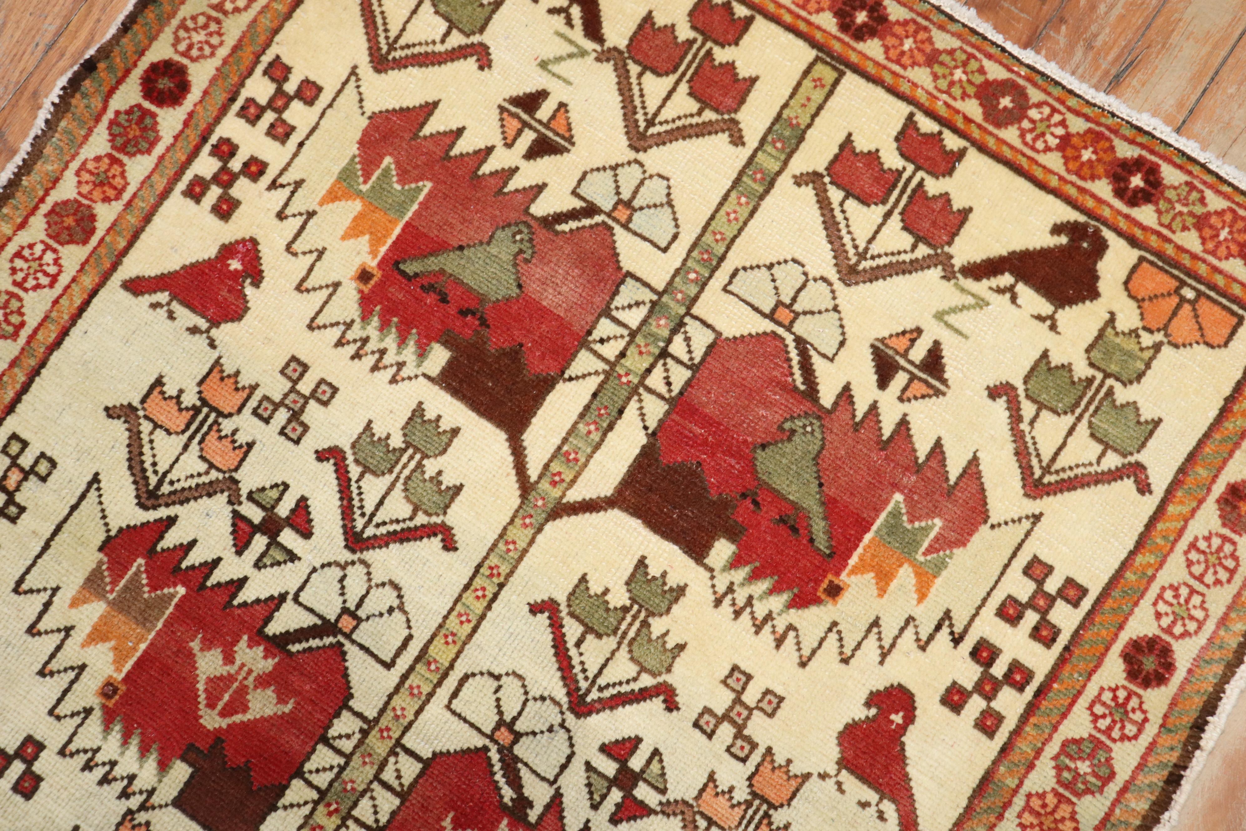 Zabihi Kollektion Vintage Persischer Pictorial-Teppich (amerikanisch) im Angebot