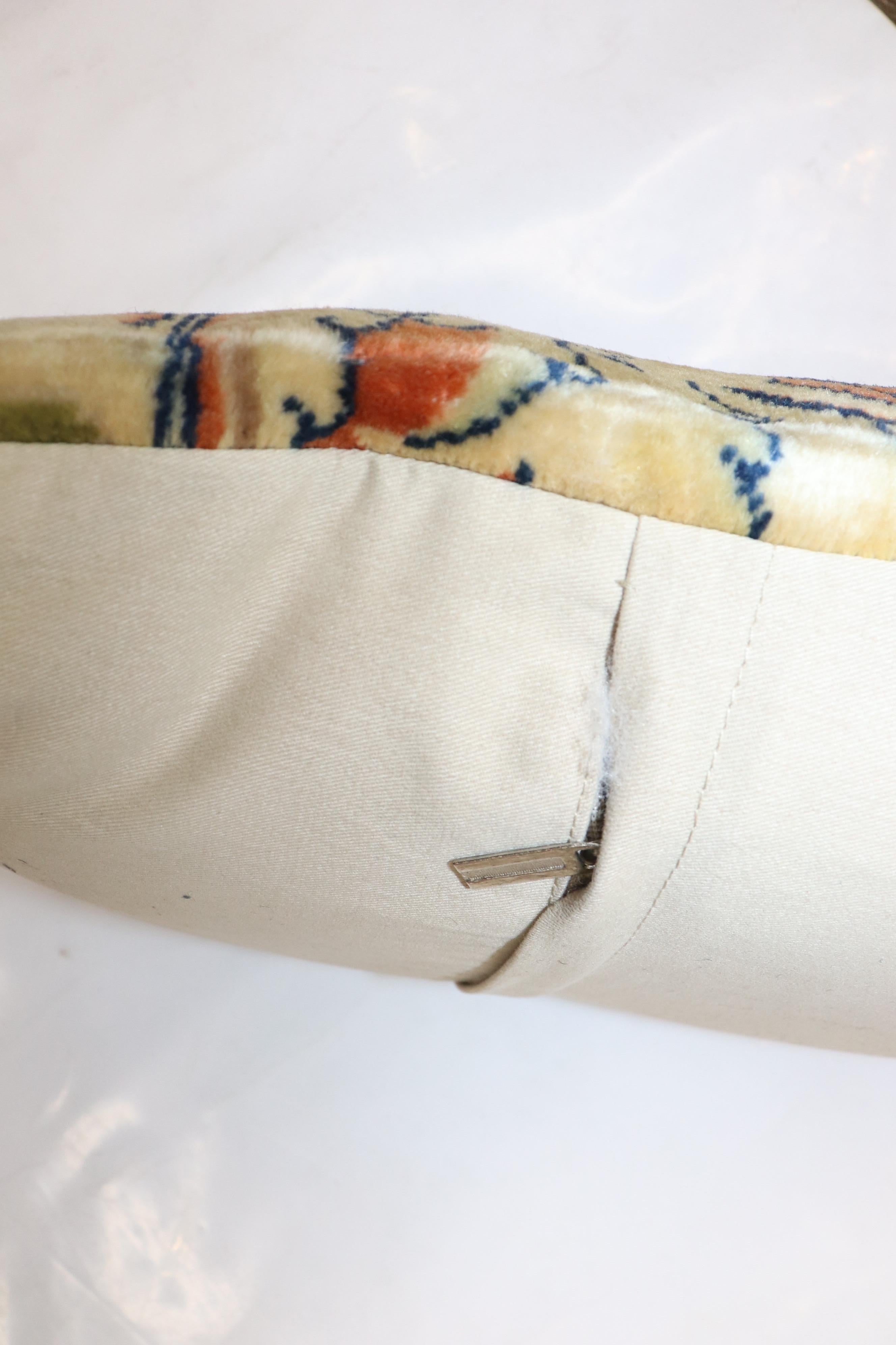 Zabihi Collection Vintage Persian Tabriz Bolster Pillow In Good Condition For Sale In New York, NY
