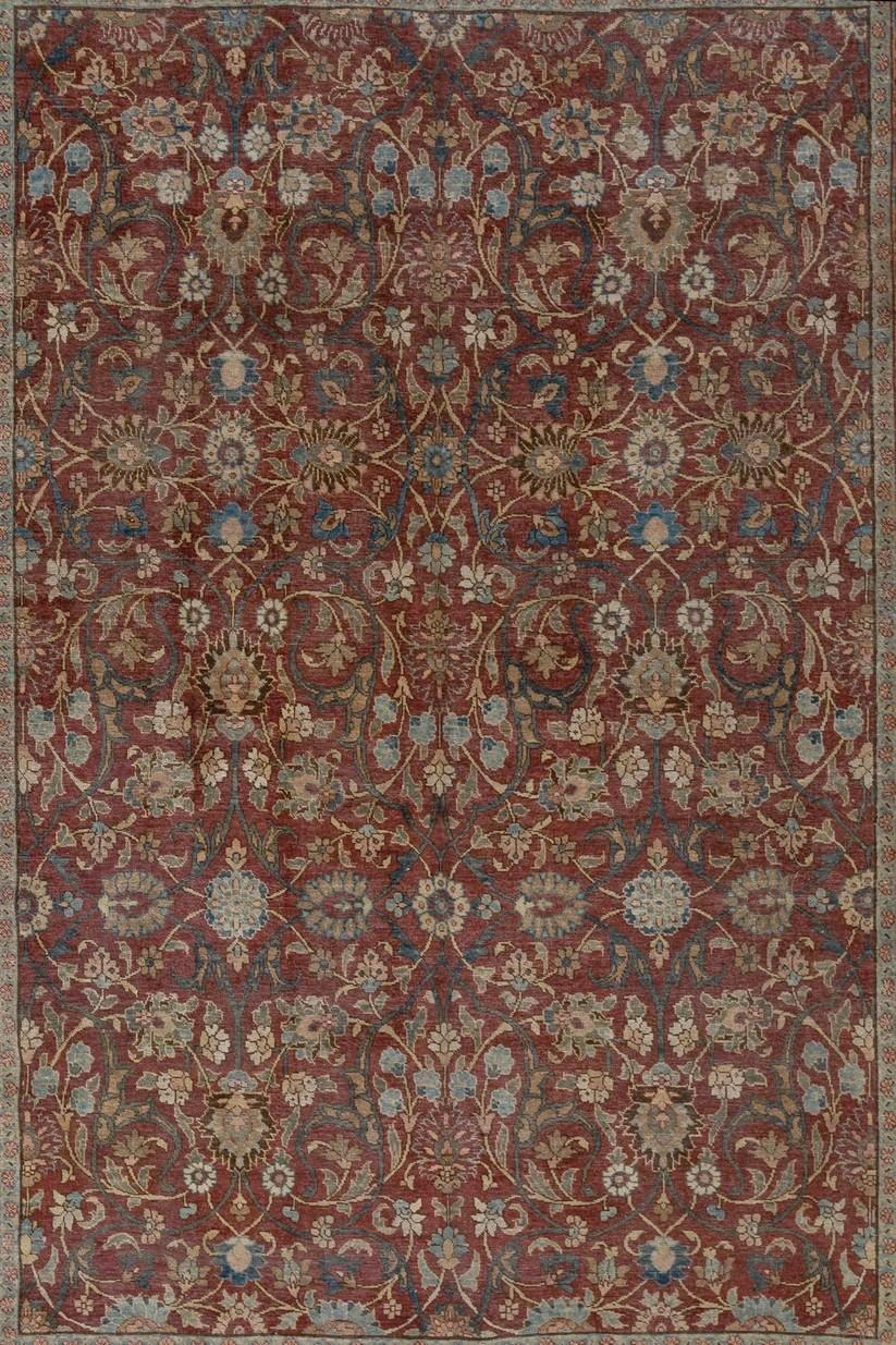 20th Century Zabihi Collection Vintage Persian Tabriz Room Size Rug For Sale
