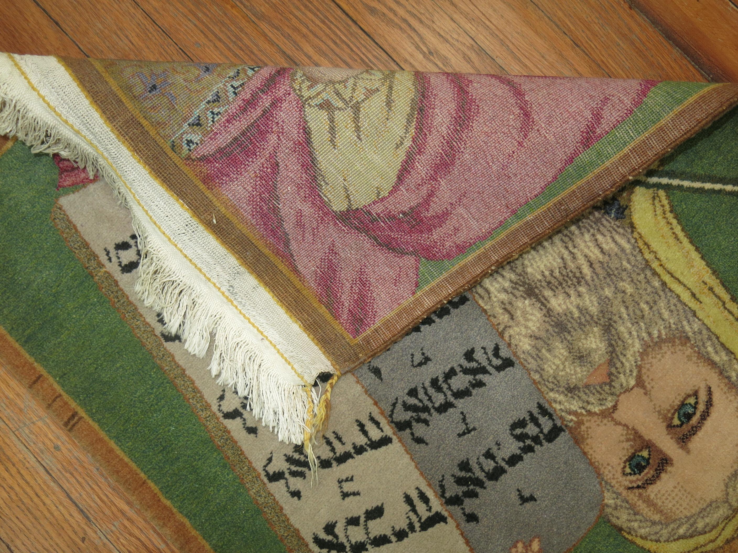 Altro Tappeto Zabihi Collection'S Tabriz persiano d'epoca Dieci Comandamenti in vendita