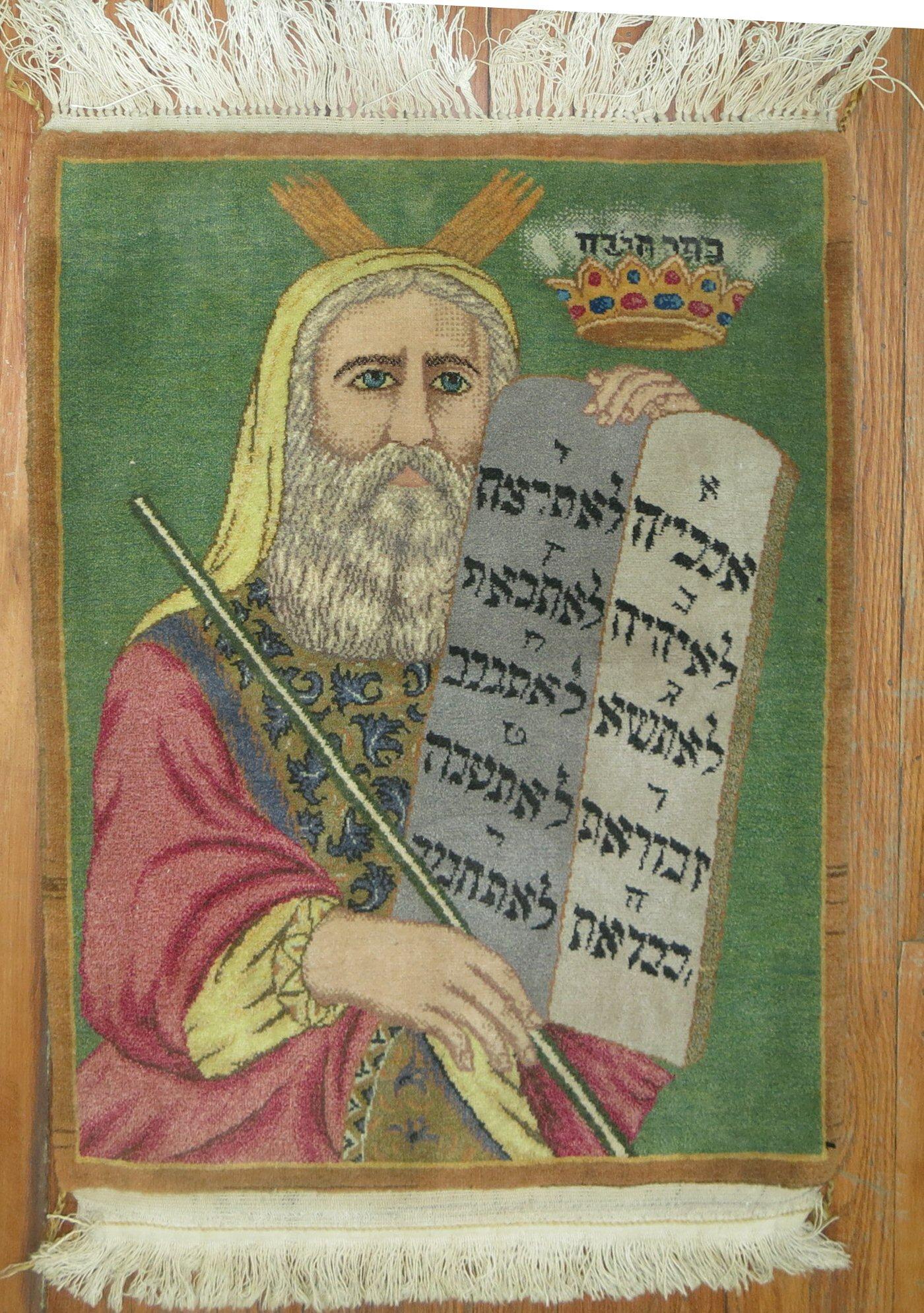 Persiano Tappeto Zabihi Collection'S Tabriz persiano d'epoca Dieci Comandamenti in vendita