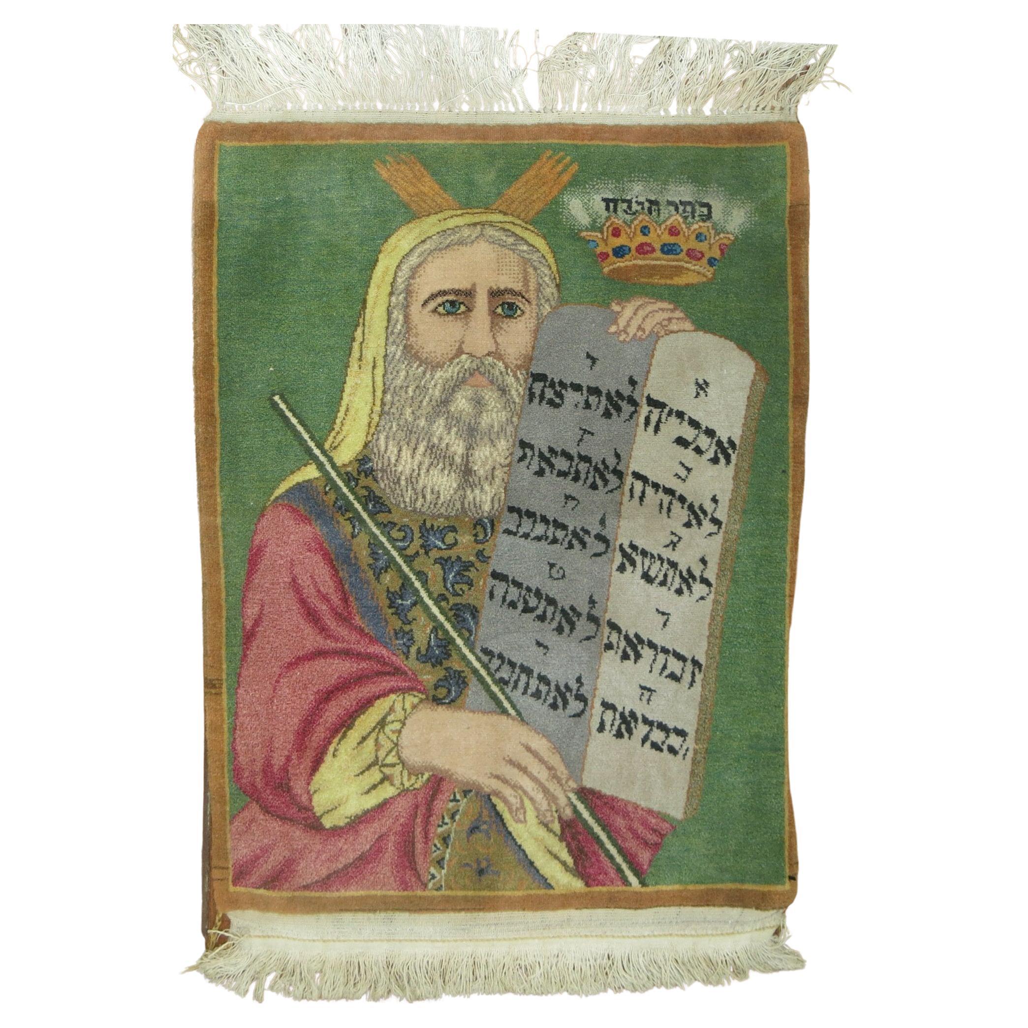 Colección Zabihi Alfombra Persa Vintage Tabriz Diez Mandamientos