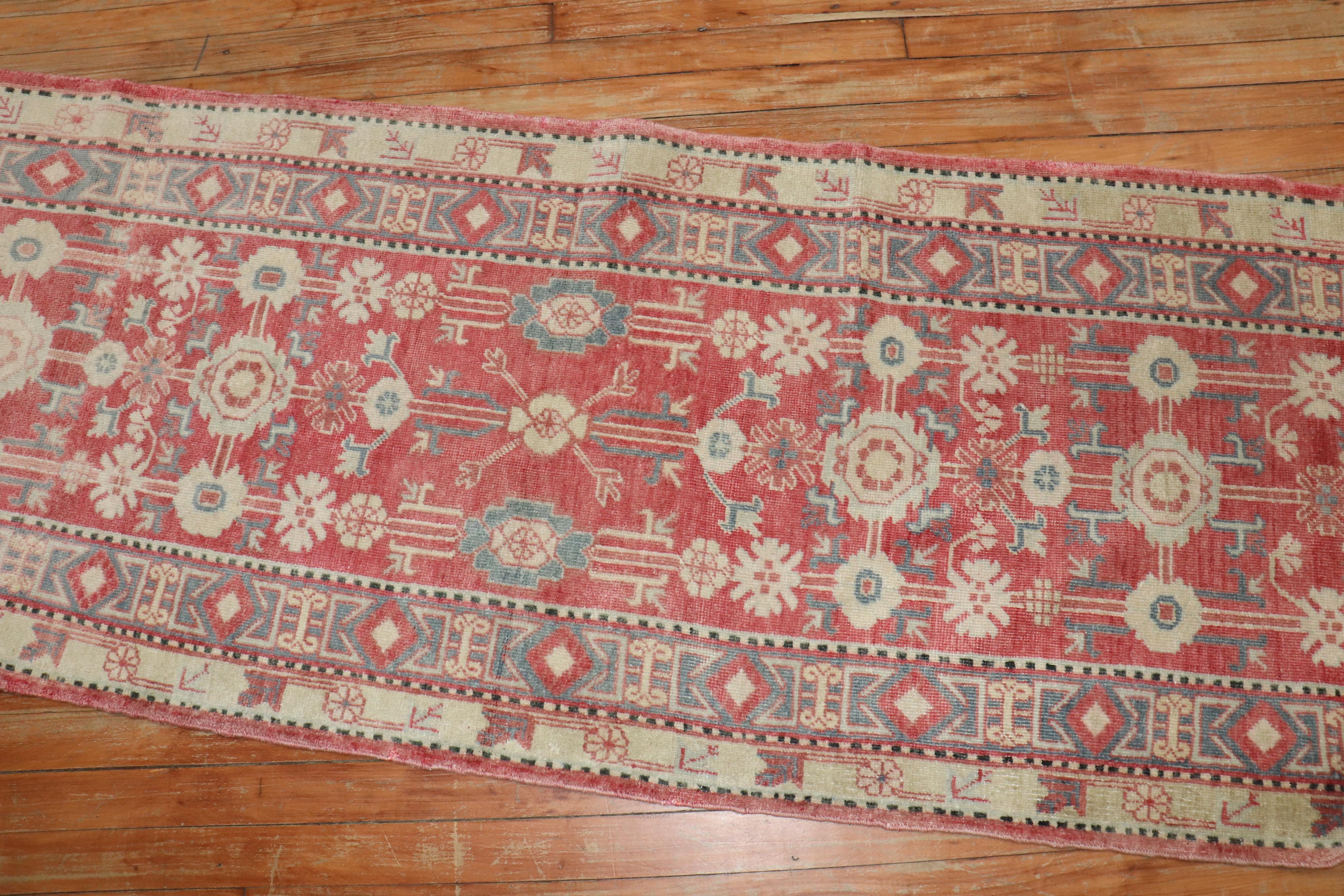 Narrow and short one-of-a-kind Khotan runner from the 3rd quarter of the 20th century

2'5'' x 7'11''
