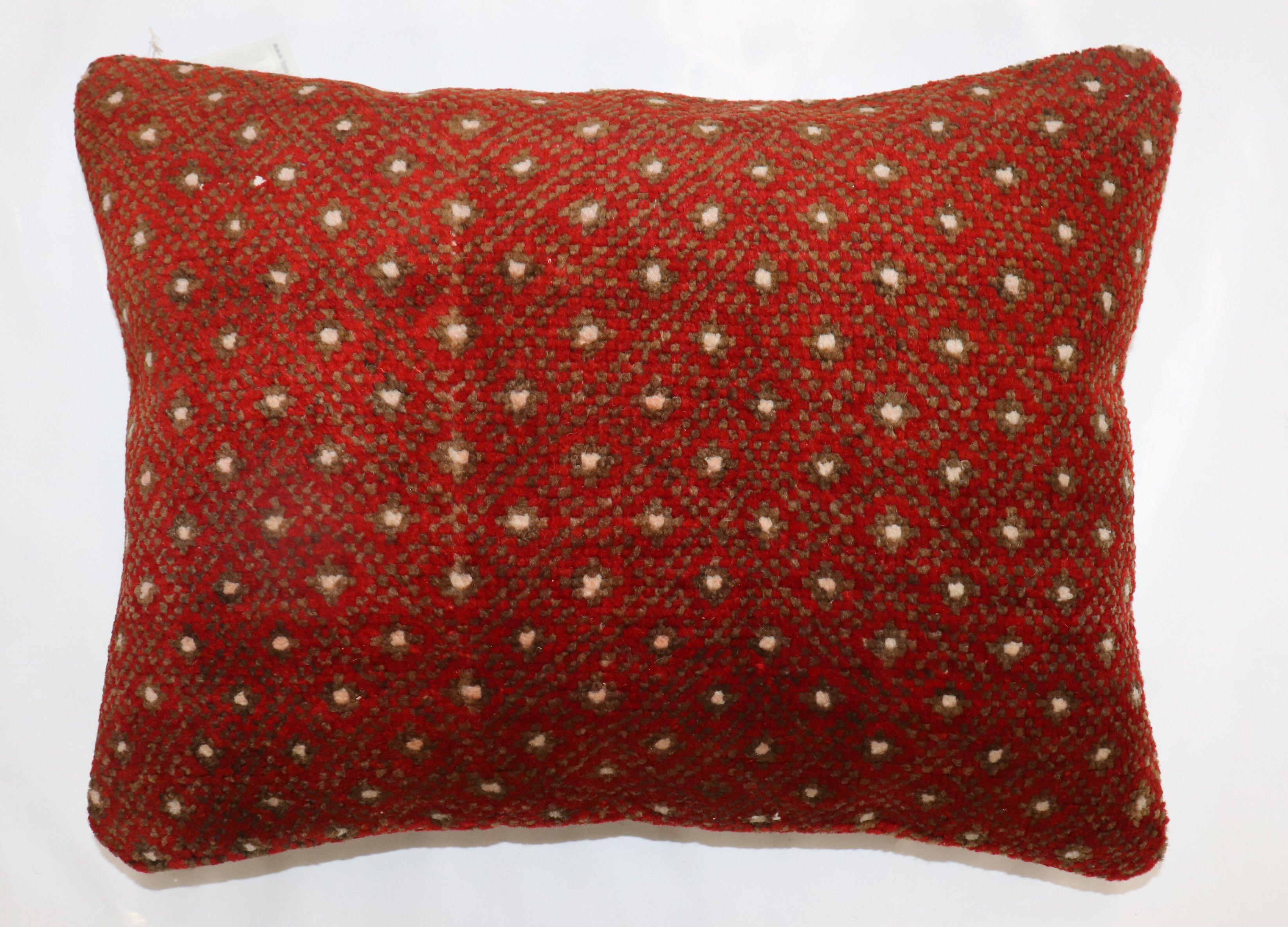 Pillow made from a mid-20th century turkish anatolian rug. Zipper closure and polyfill provided

Measures: 17'' x 22''.