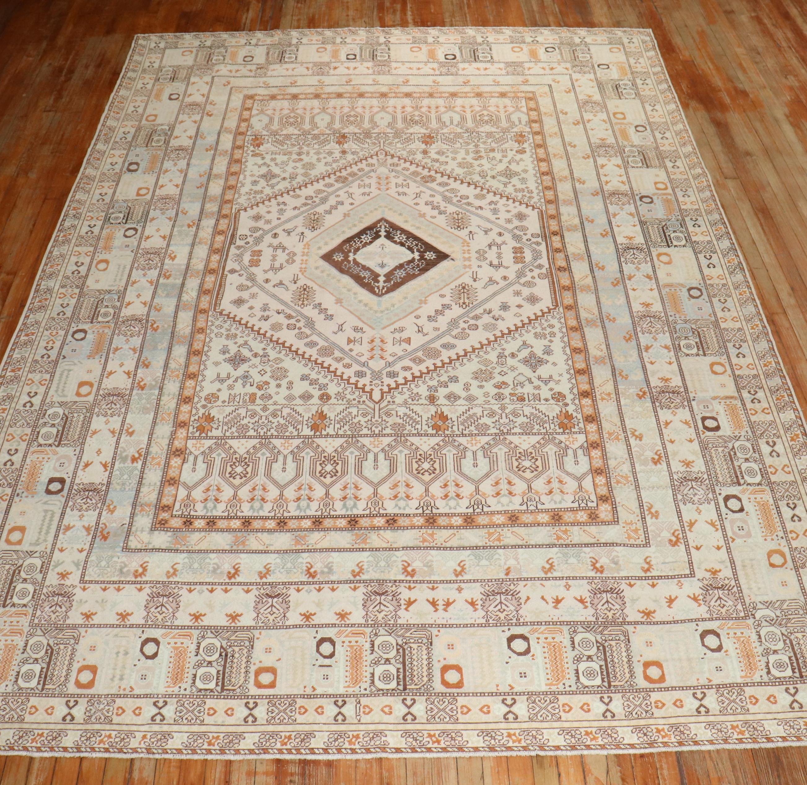 Zabihi Collection Vintage Room Size Moroccan Rug For Sale 5