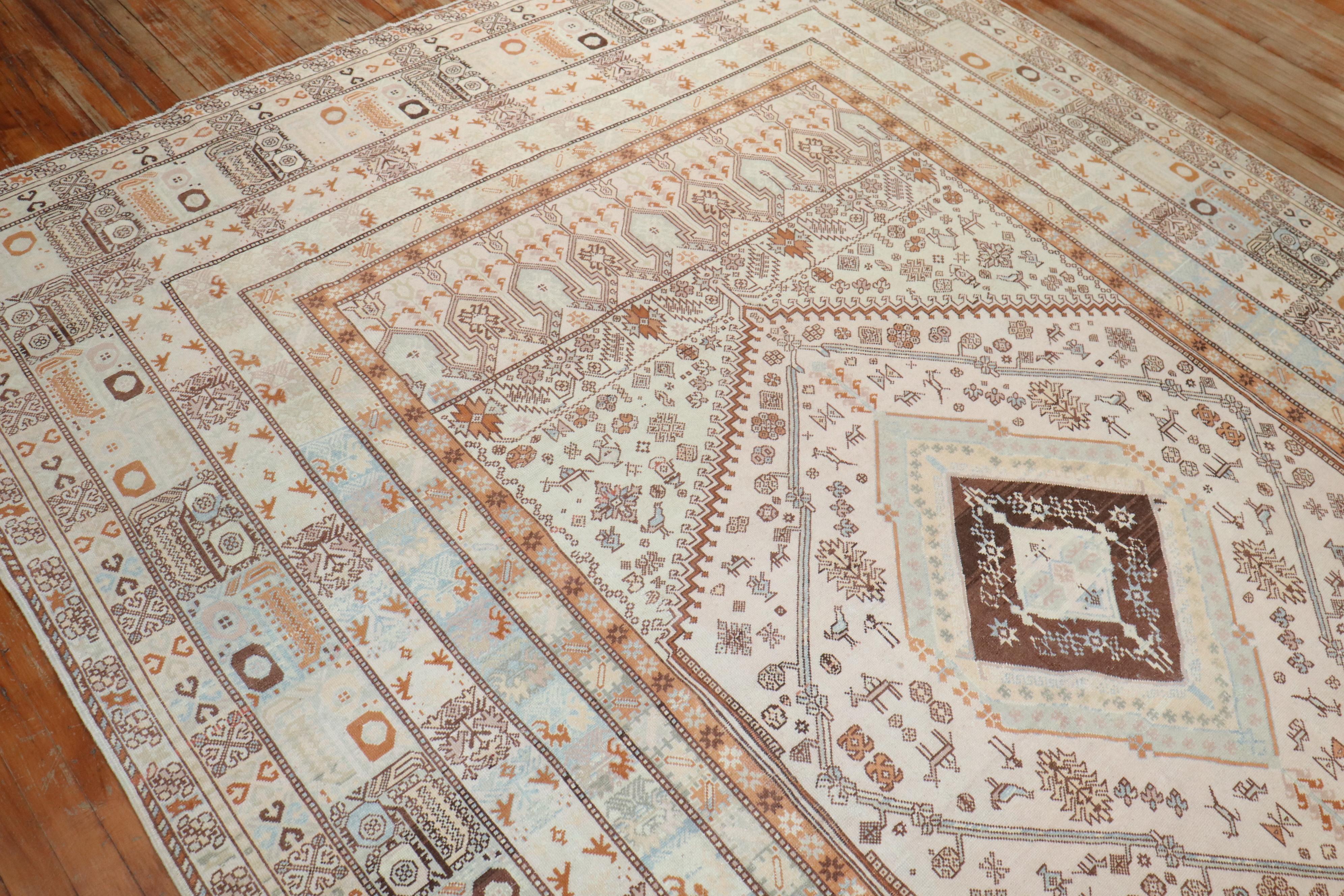 Zabihi Collection Vintage Room Size Moroccan Rug For Sale 1