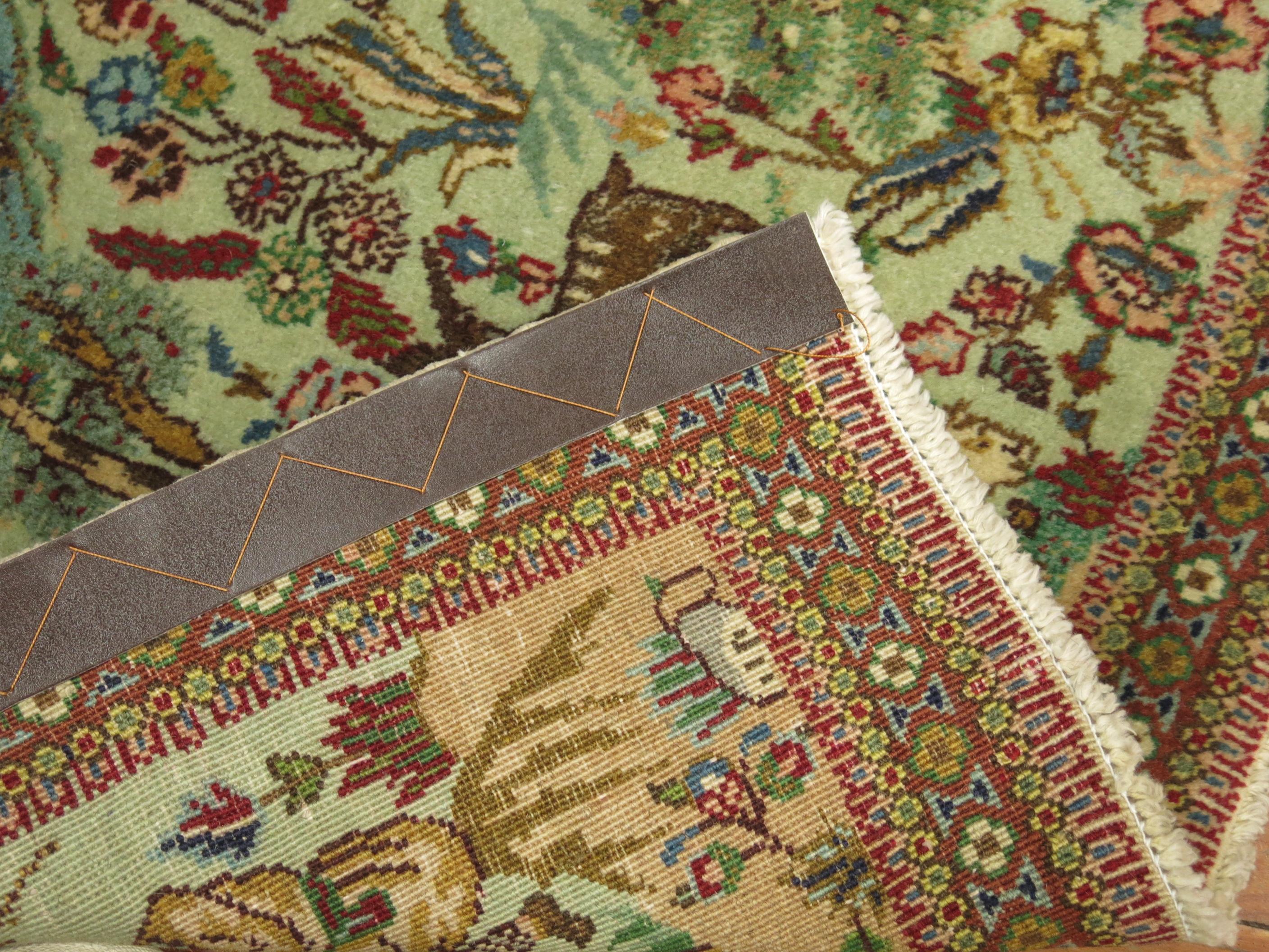 Zabihi Collection Vintage Tabriz Bildteppich im Zustand „Gut“ im Angebot in New York, NY