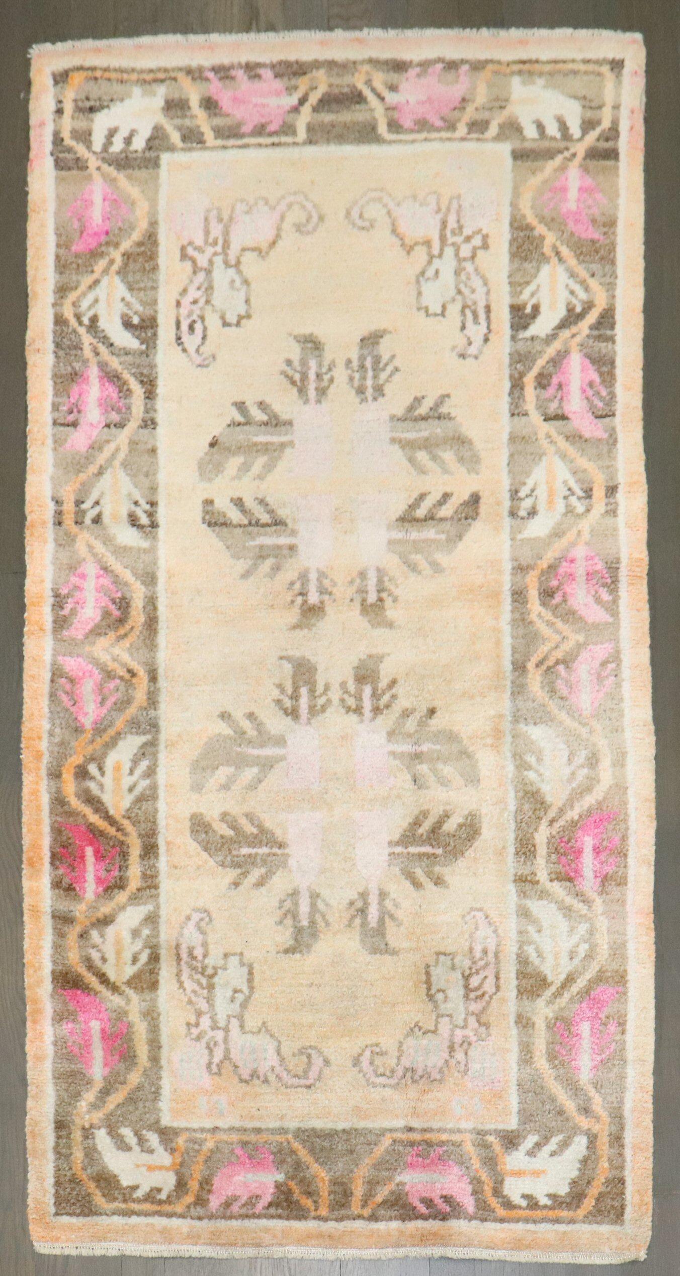 Tang Zabihi Collection Vintage Tibetan Rug For Sale