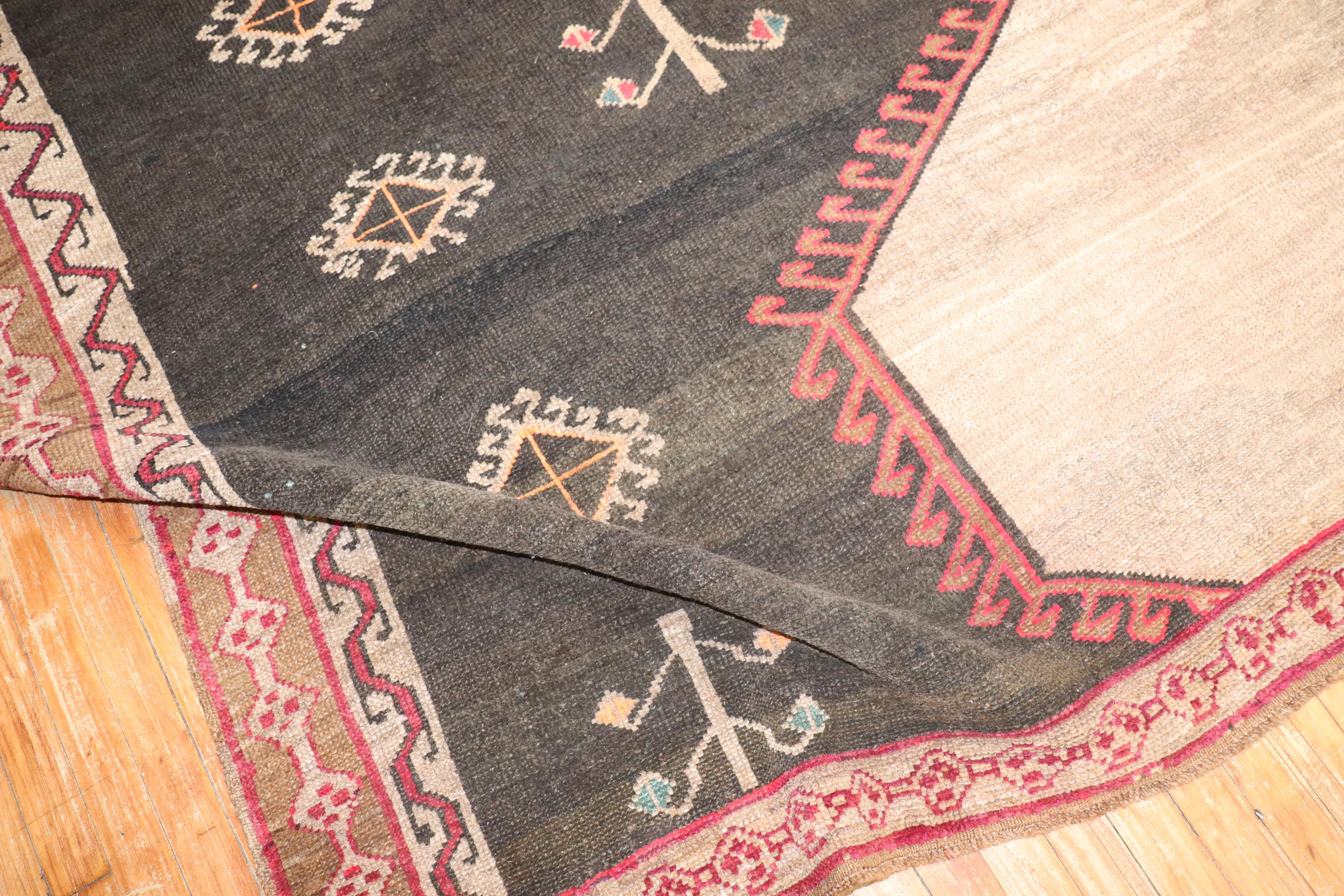Islamic Zabihi Collection Vintage Tribal Room Size Rug For Sale
