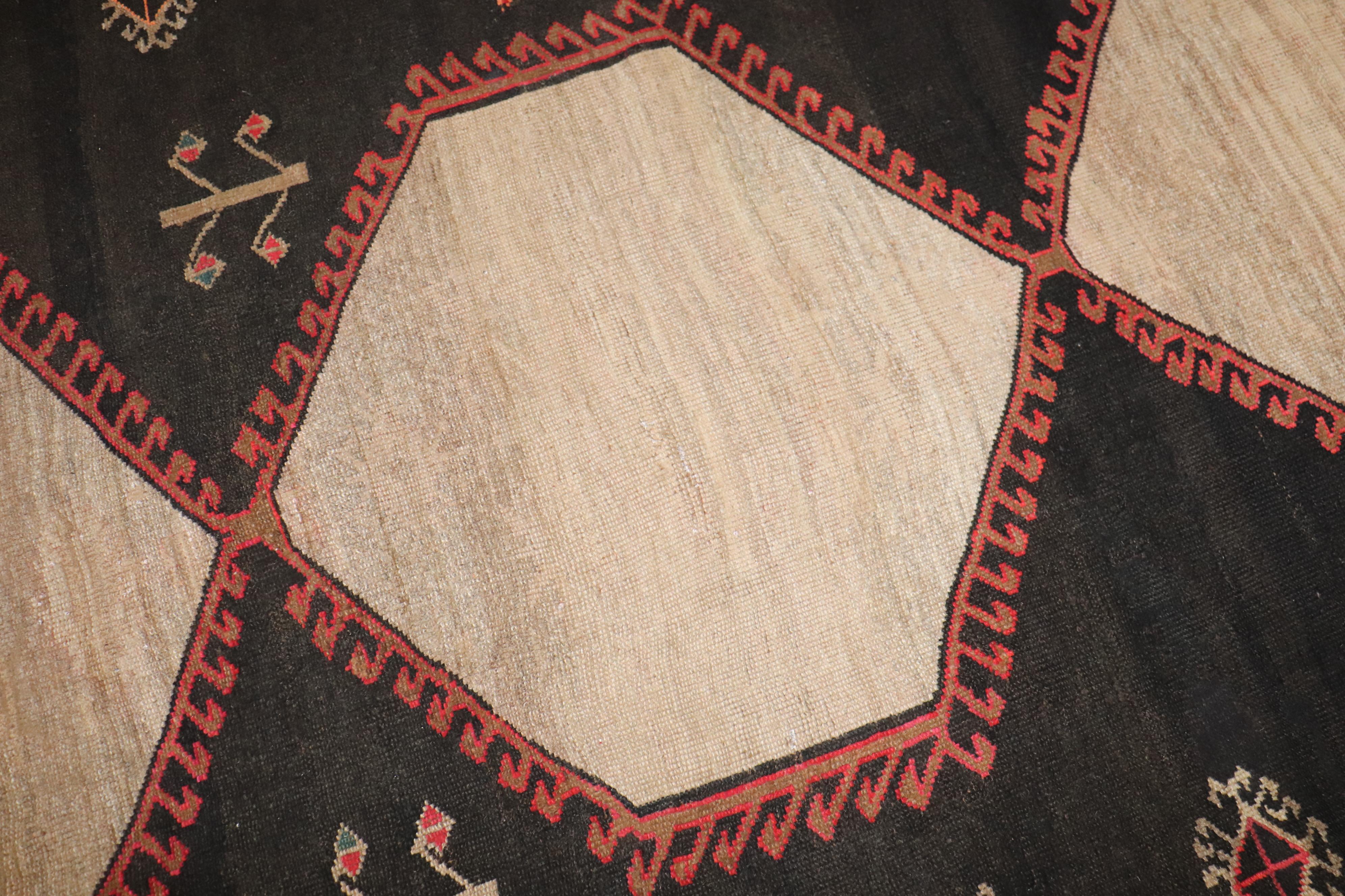 Zabihi Collection Vintage Tribal Room Size Rug In Good Condition For Sale In New York, NY