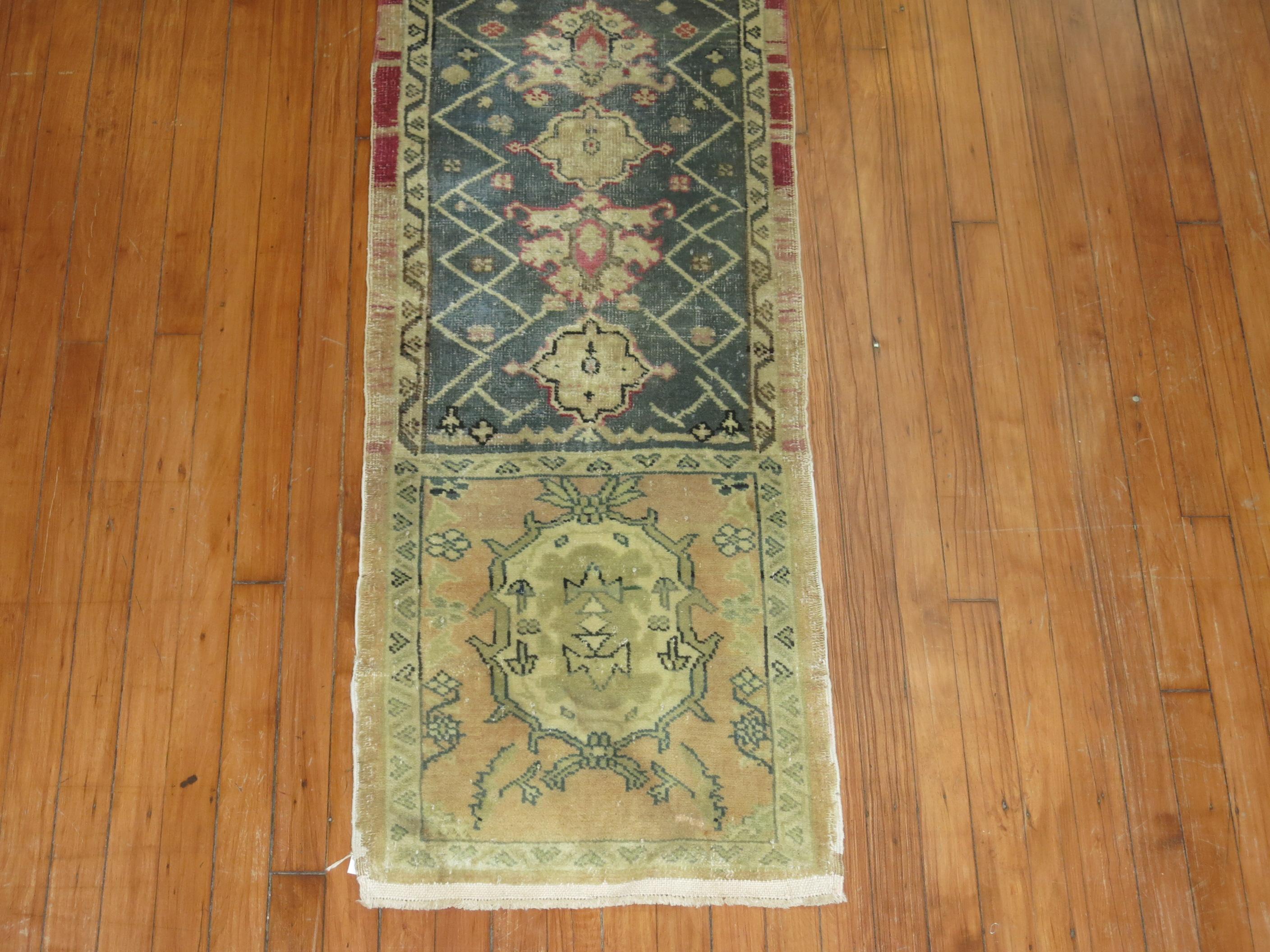 Zabihi Kollektion Vintage Türkischer Anatolischer eklektischer Läufer (Directoire) im Angebot
