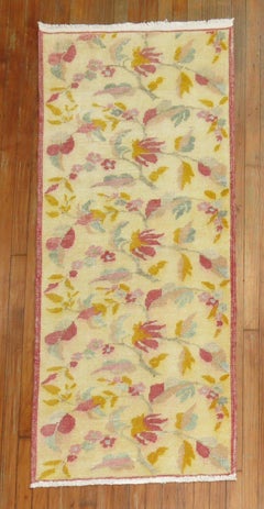 Zabihi Collection Vintage Turkish Anatolian Floral Small Runner