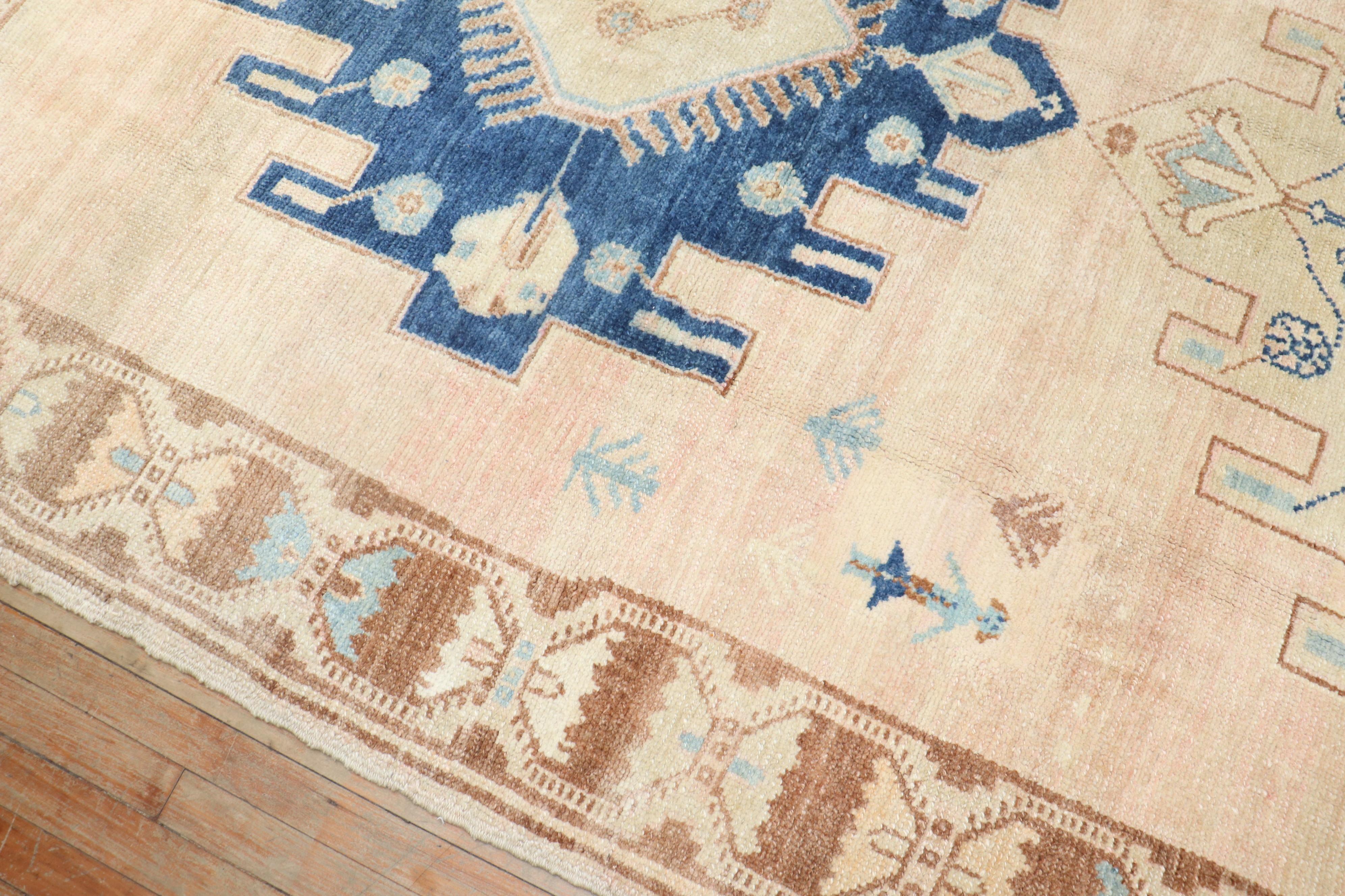 Zabihi Collection Vintage Turkish Anatolian Geometric Gallery Rug In Good Condition For Sale In New York, NY
