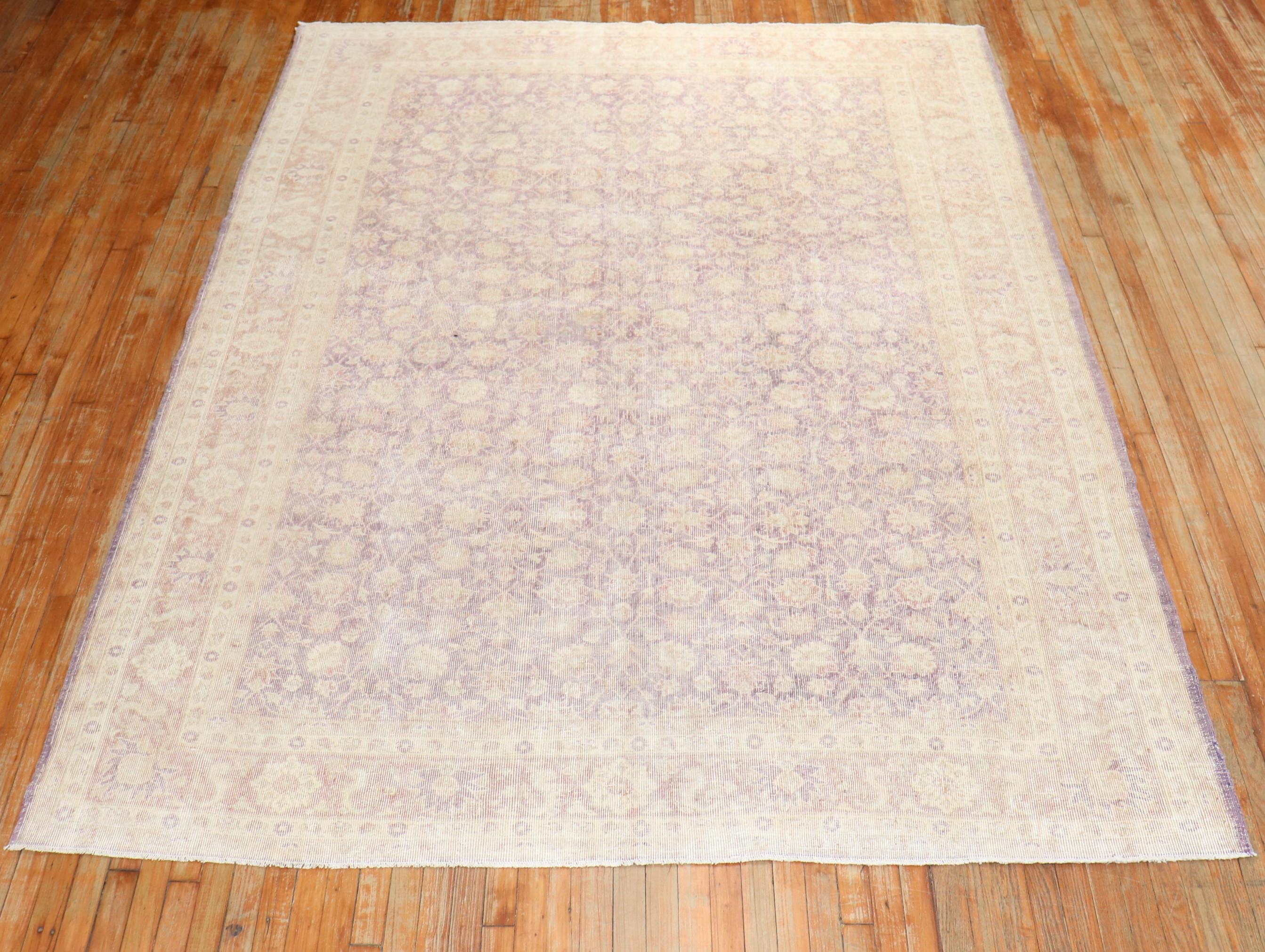 20ième siècle Tapis vintage turc d'Anatolie lavande de la collection Zabihi en vente