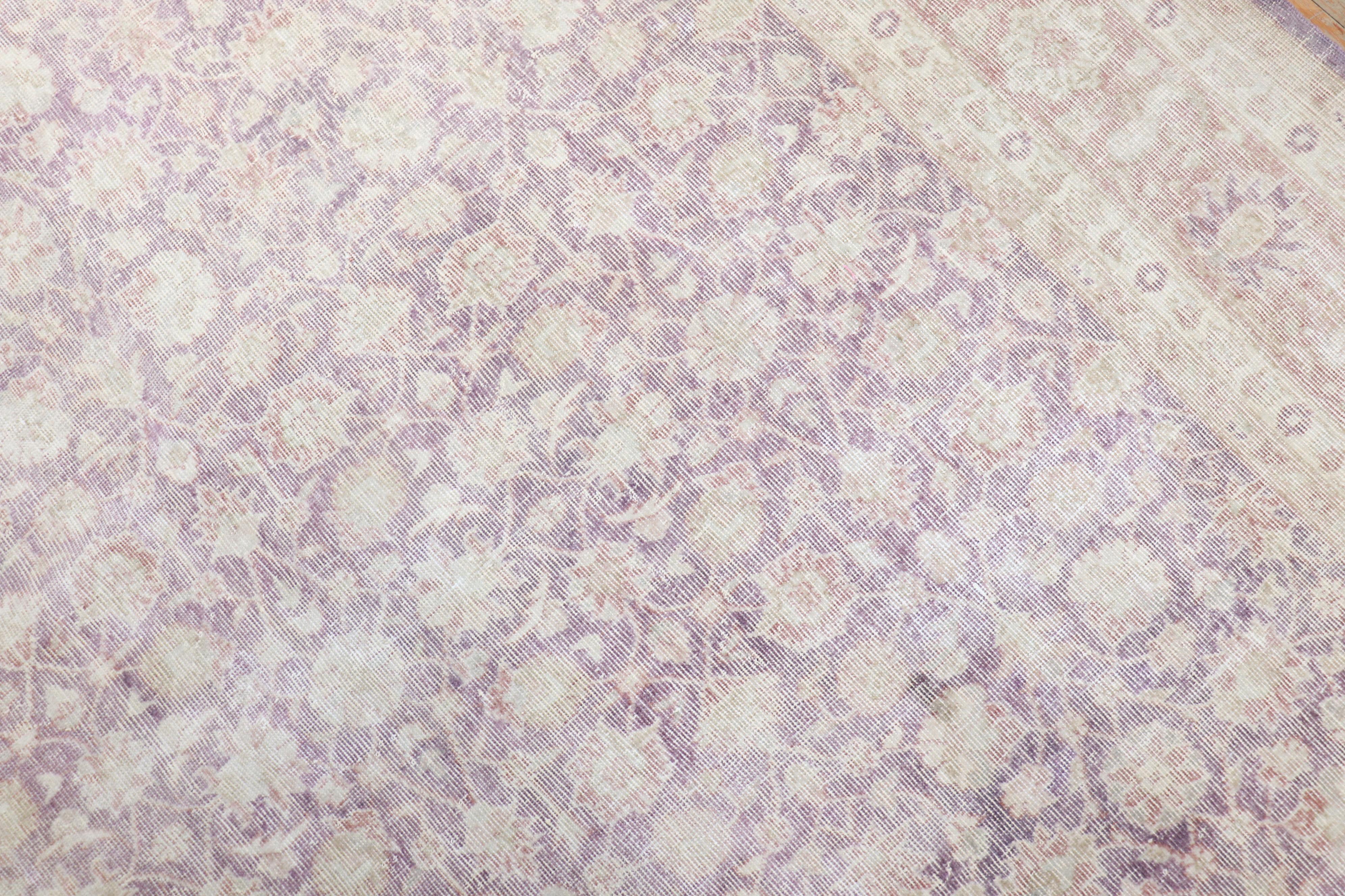 Tapis vintage turc d'Anatolie lavande de la collection Zabihi en vente 1