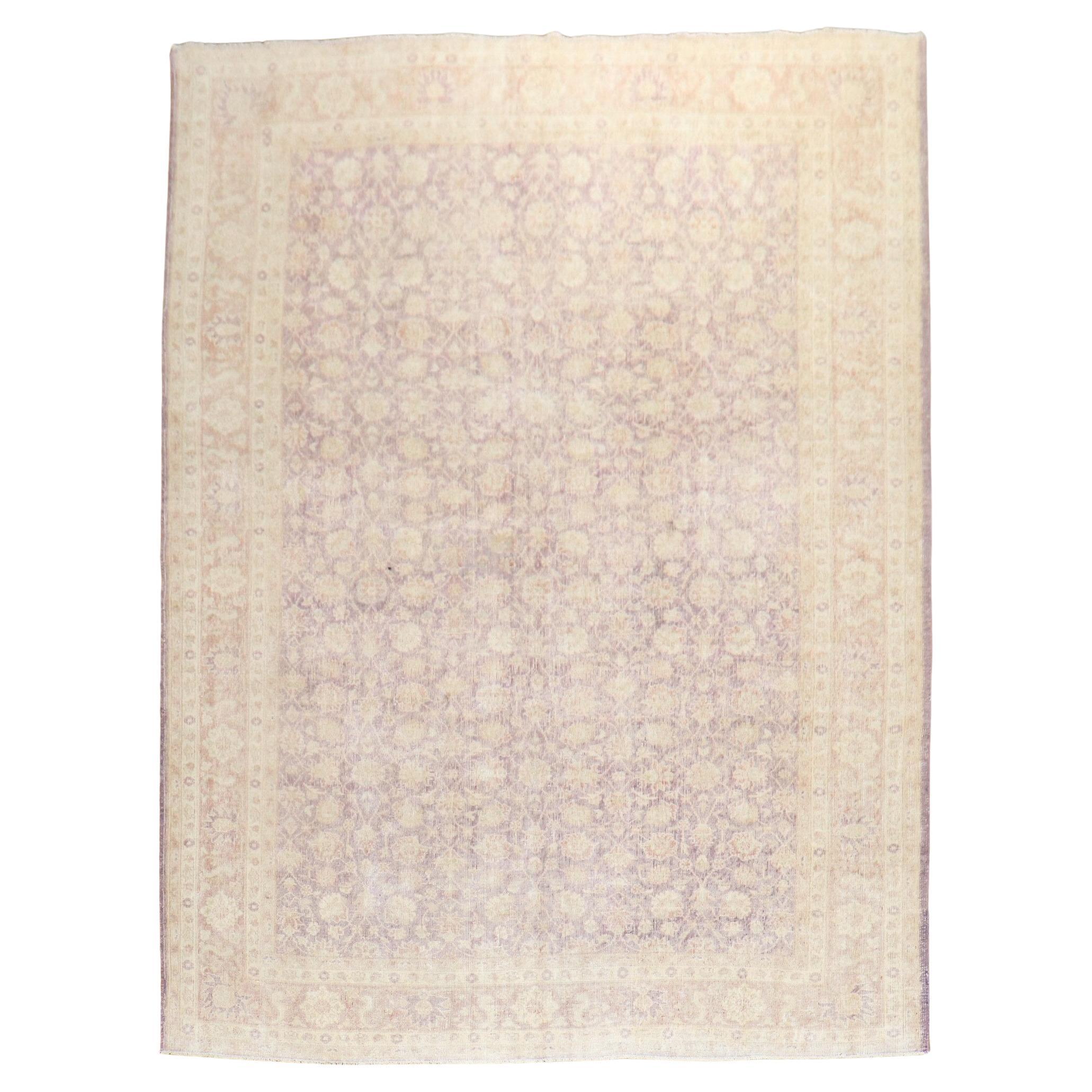 Zabihi Collection Vintage Turkish Anatolian Lavender Rug