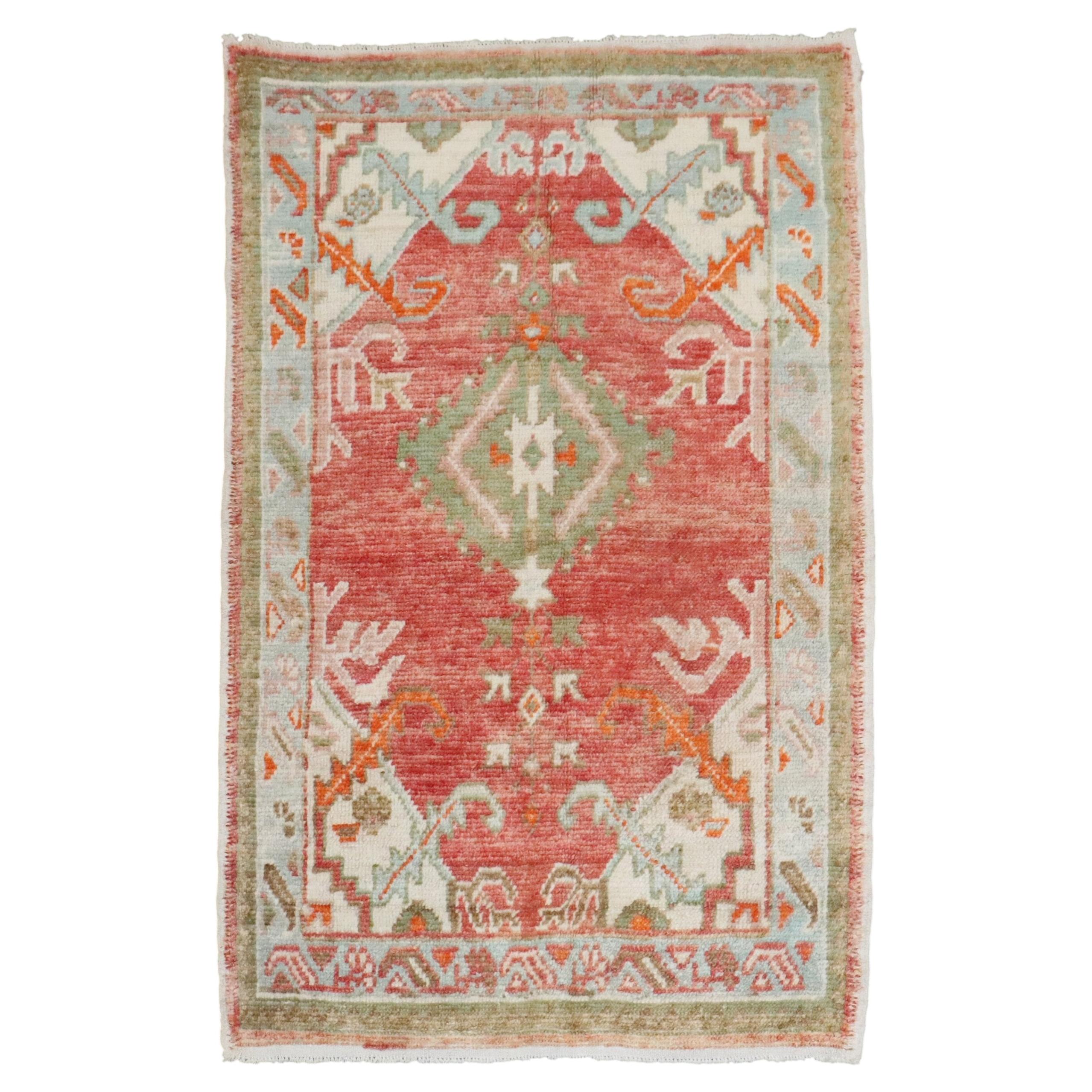 Zabihi Collection Vintage Turkish Anatolian Rug, 2'7'' x 3'11''
