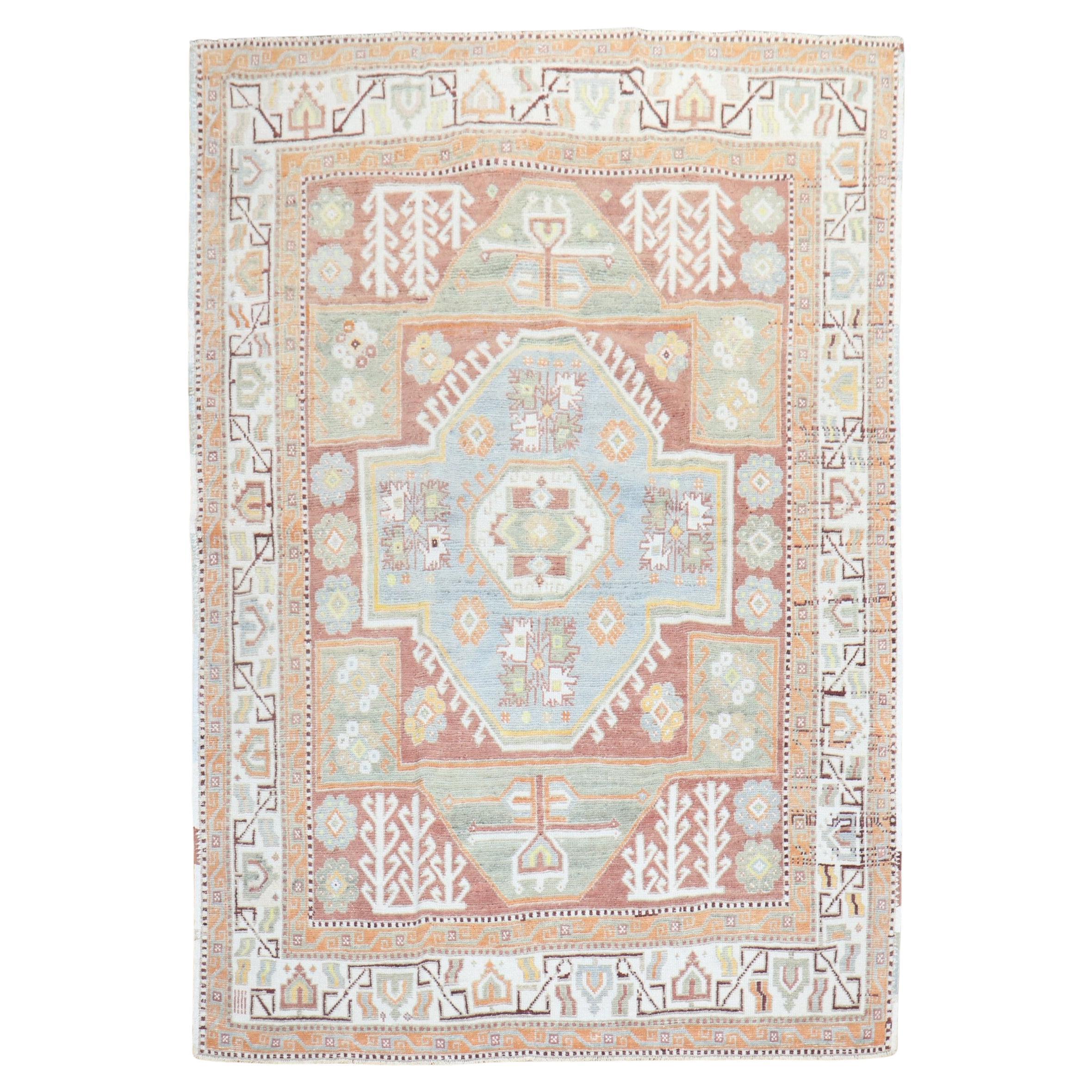 Zabihi Collection Vintage Turkish Anatolian Rug, 5'8'' x 7'7''