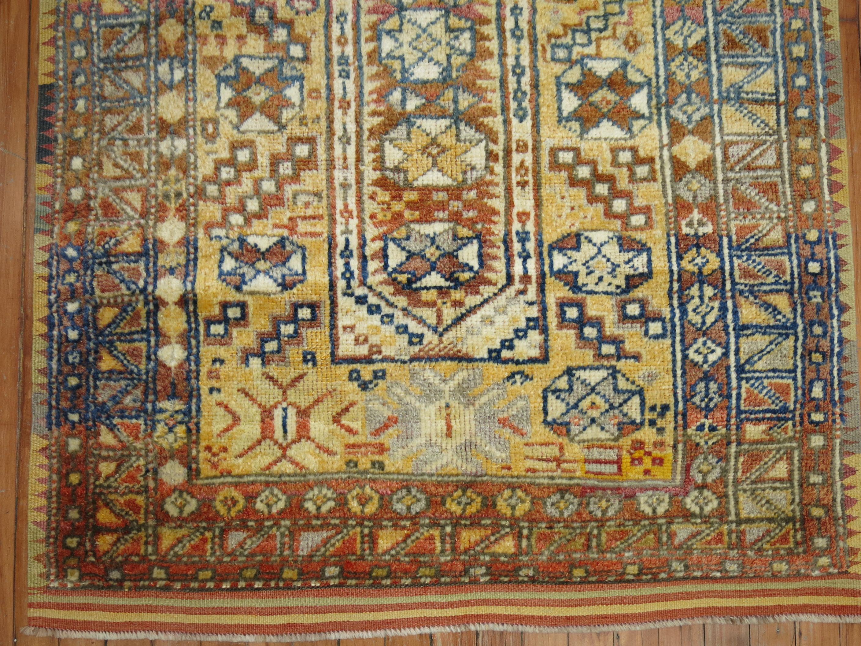 20th Century Zabihi Collection Vintage Turkish Anatolian Rug For Sale