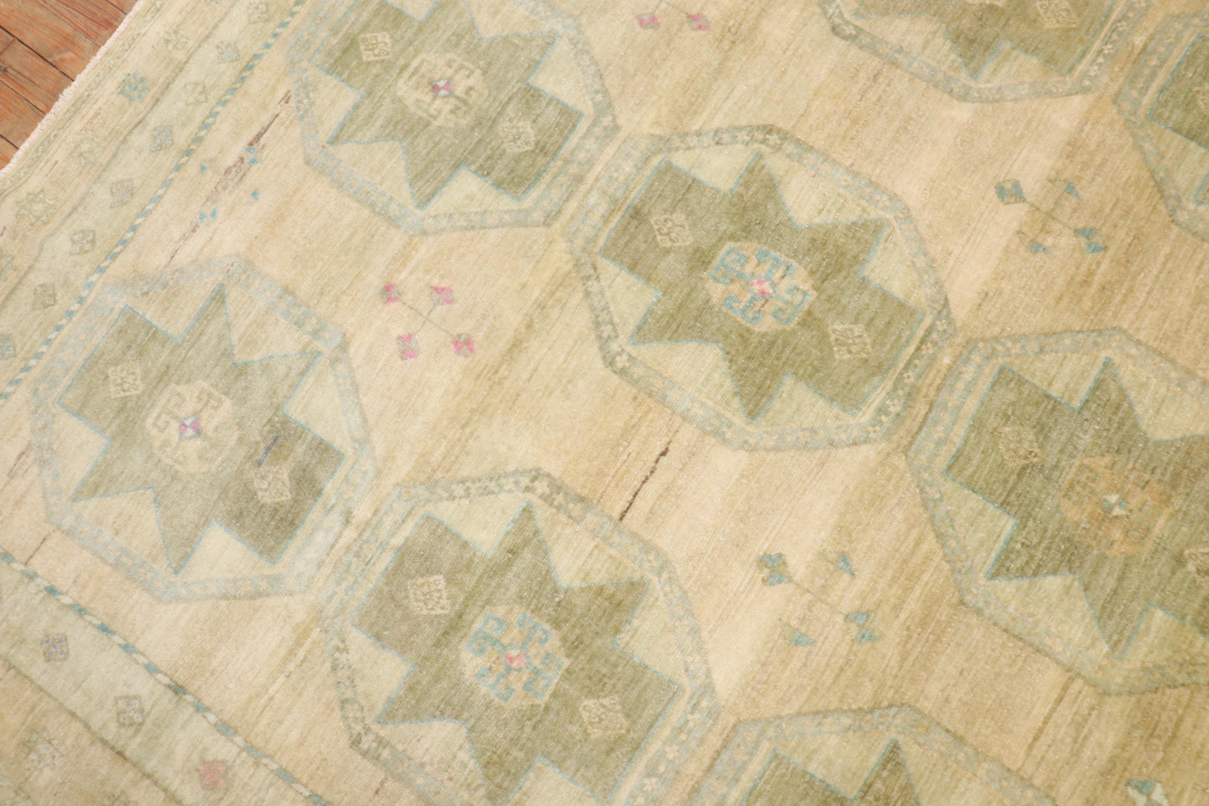20th Century Zabihi Collection Vintage Turkish Anatolian Rug For Sale