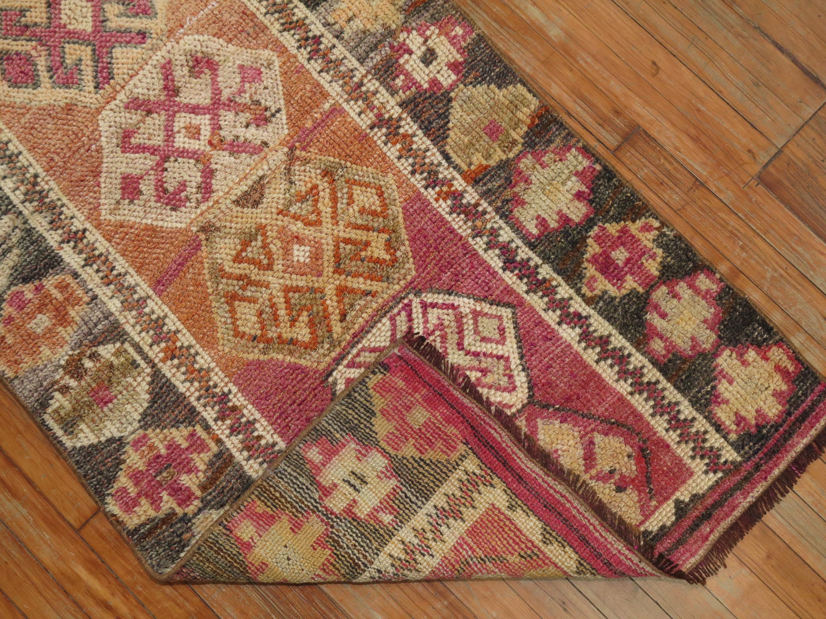 Turc Collection S Vintage Anatolienne Turque Zabihi Runner en vente