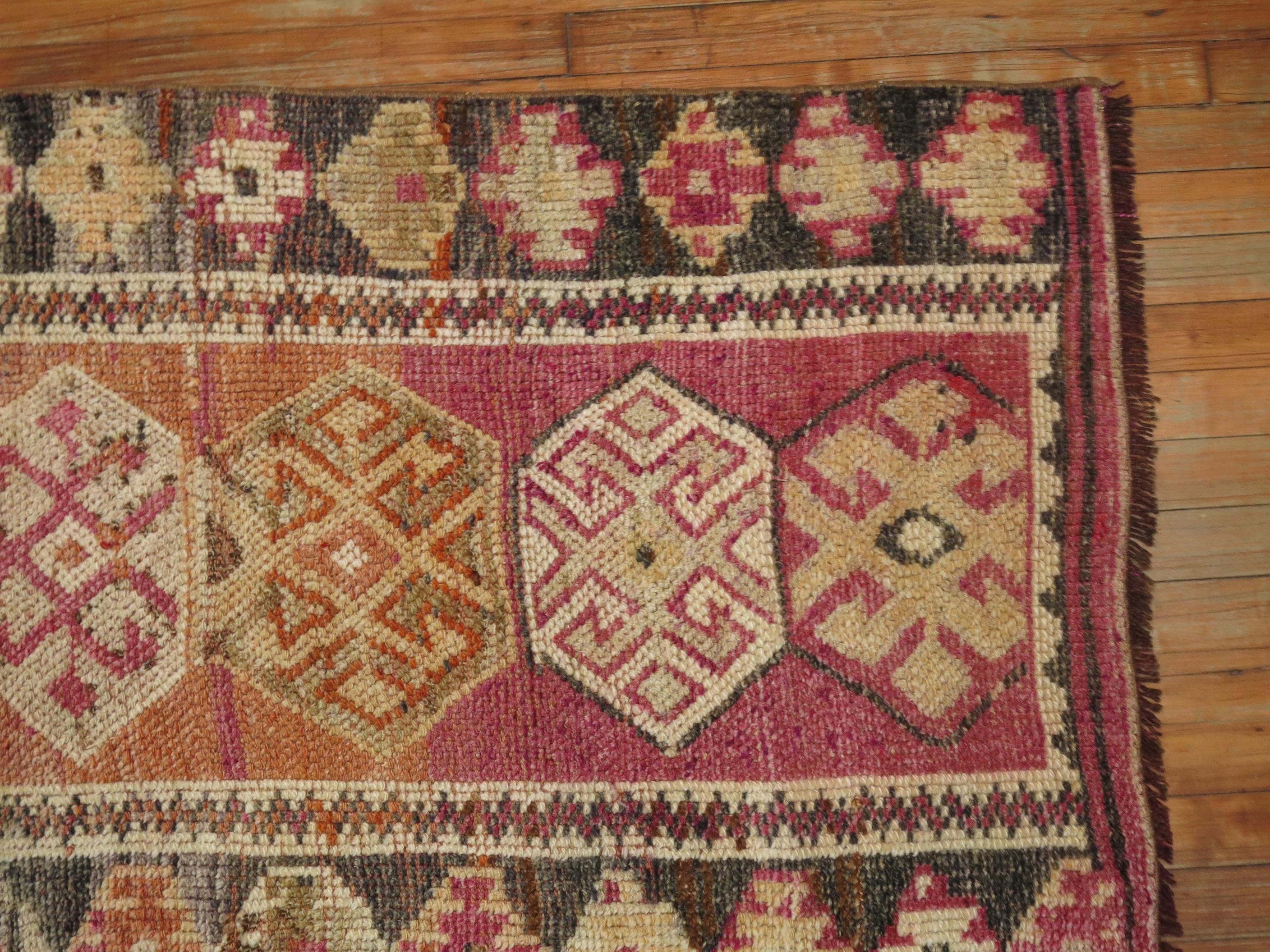 Collection S Vintage Anatolienne Turque Zabihi Runner en vente 1