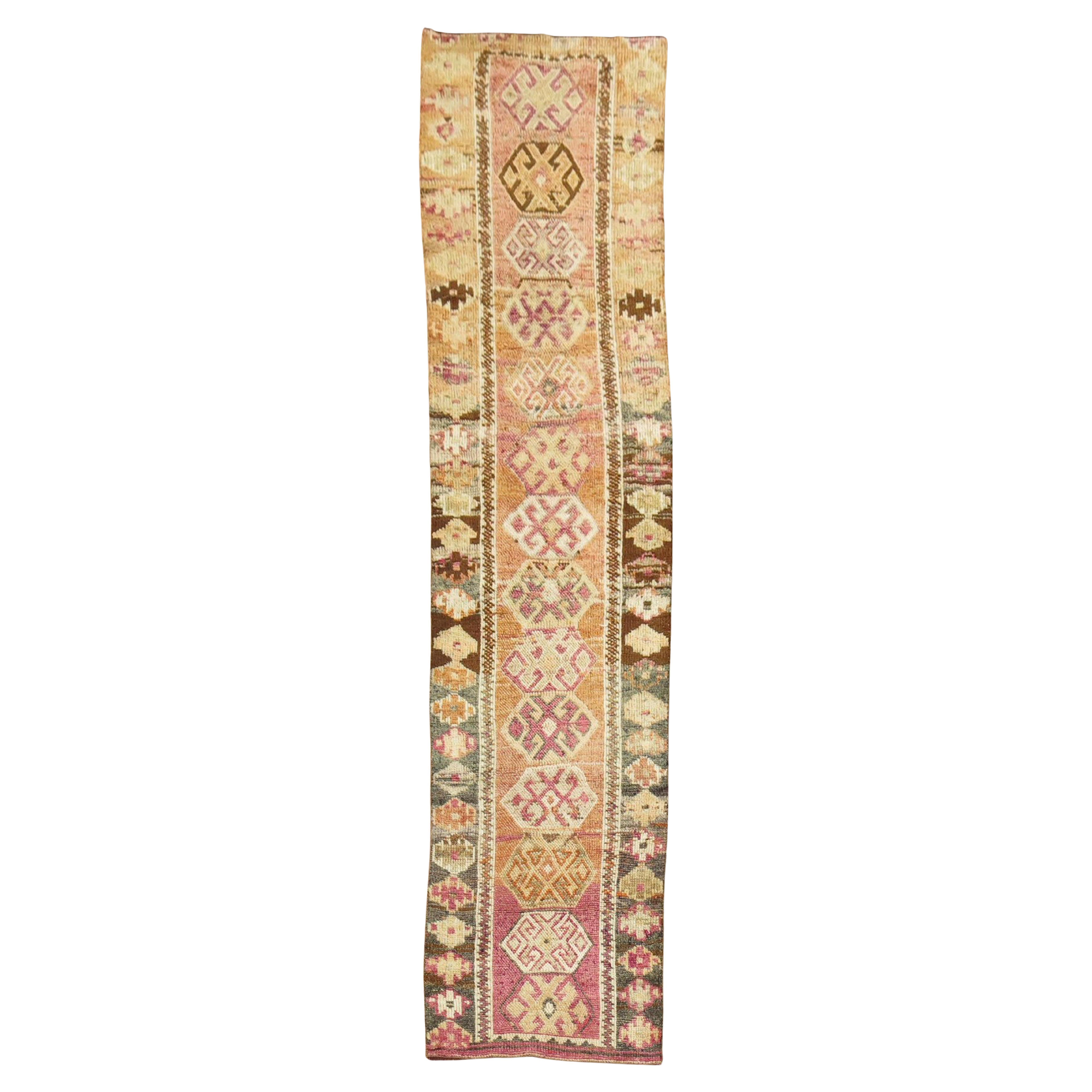 Collection S Vintage Anatolienne Turque Zabihi Runner en vente