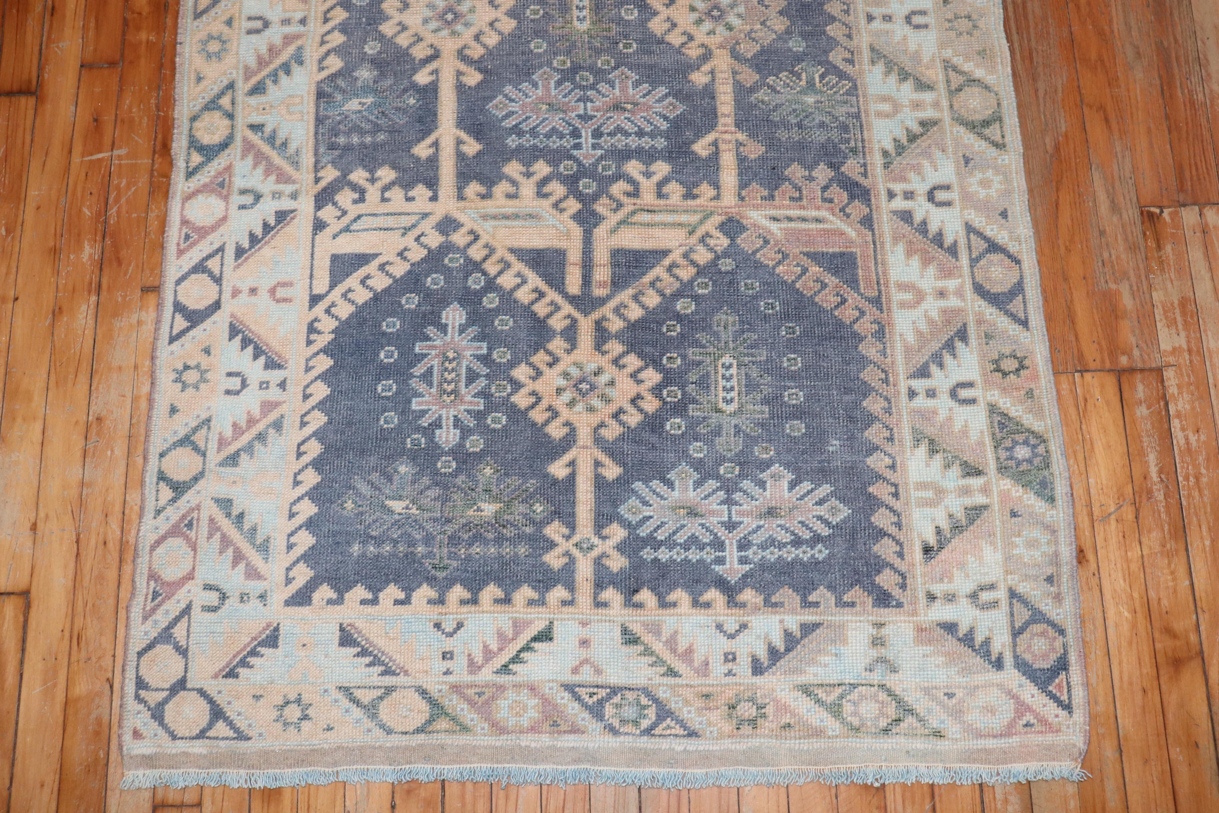 Greco Roman Zabihi Collection Vintage Turkish Anatolian Scatter Rug For Sale