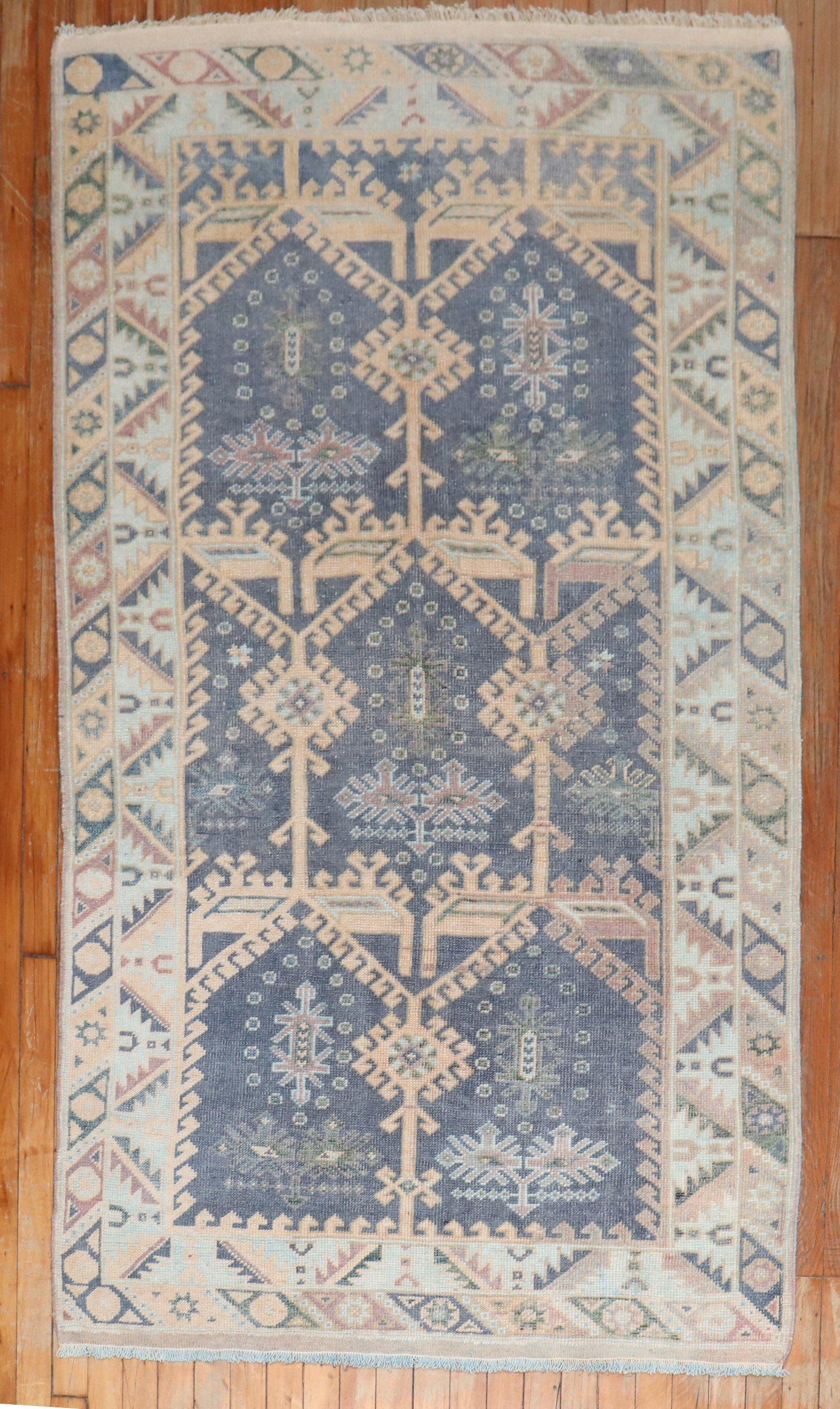 Zabihi Collection Vintage Turkish Anatolian Scatter Rug In Good Condition For Sale In New York, NY