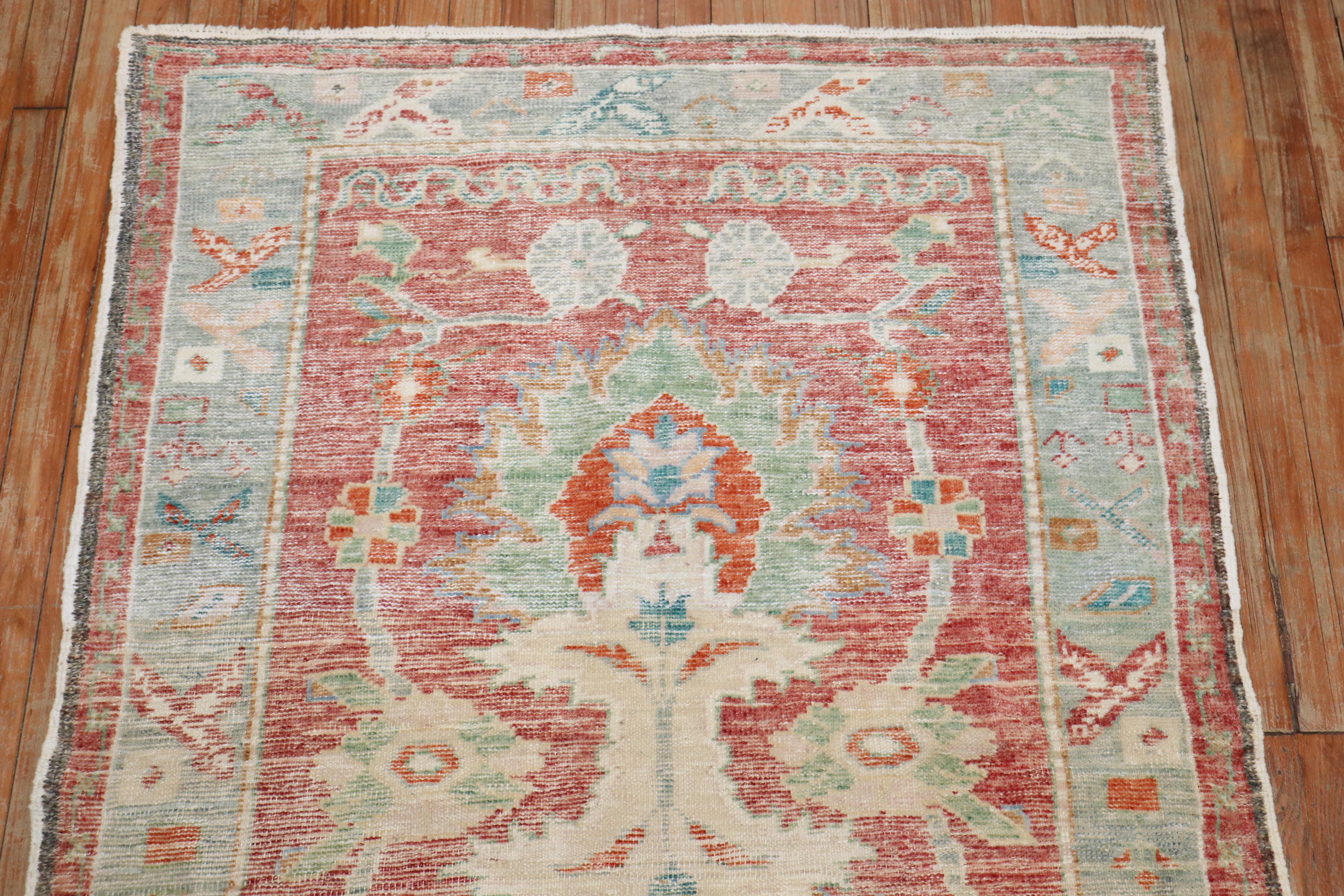 Zabihi Collection Vintage Turkish Anatolian Scatter Size Rug In Good Condition For Sale In New York, NY