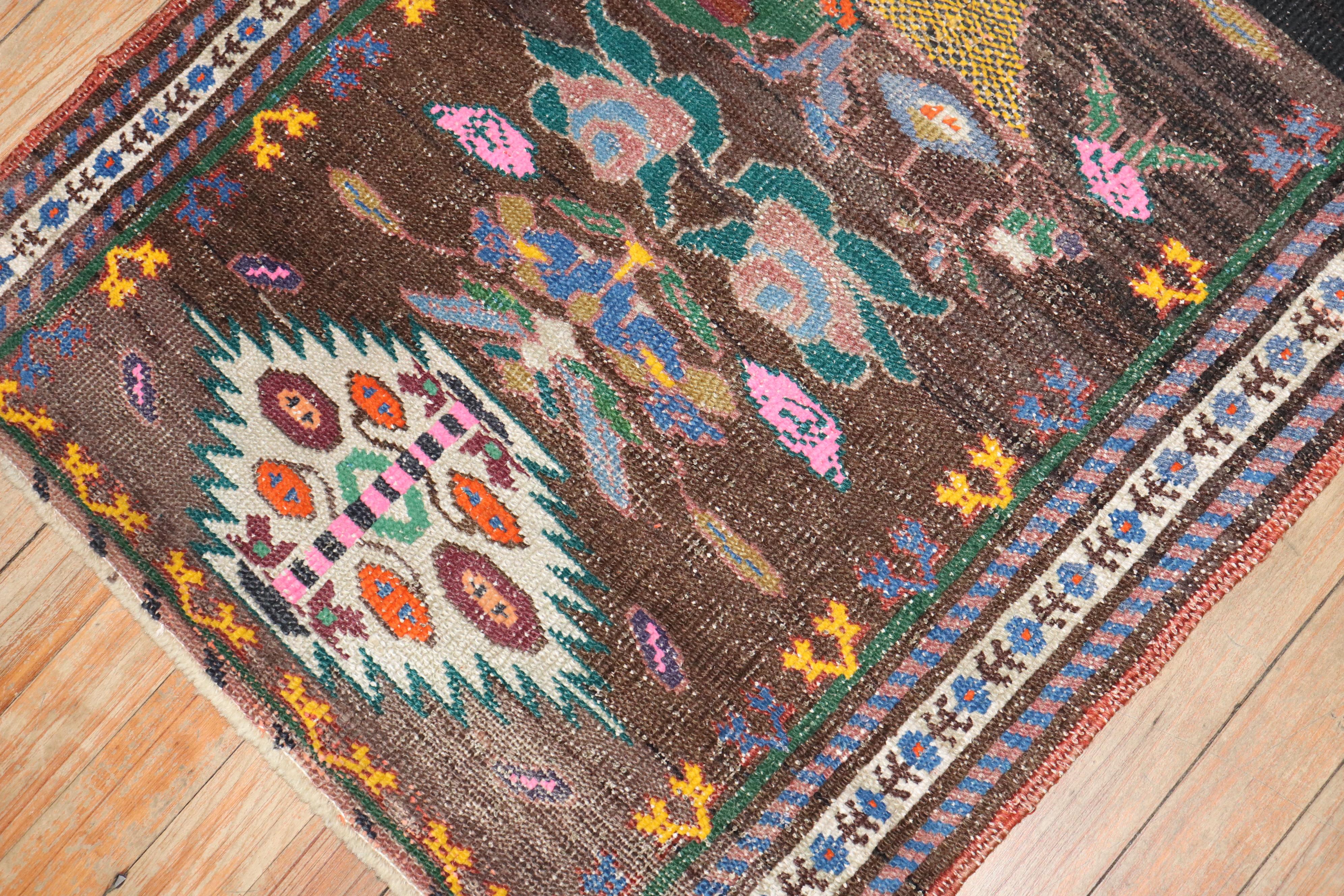 Colección Zabihi Alfombra Turca Vintage de Anatolia Pequeña siglo XX en venta