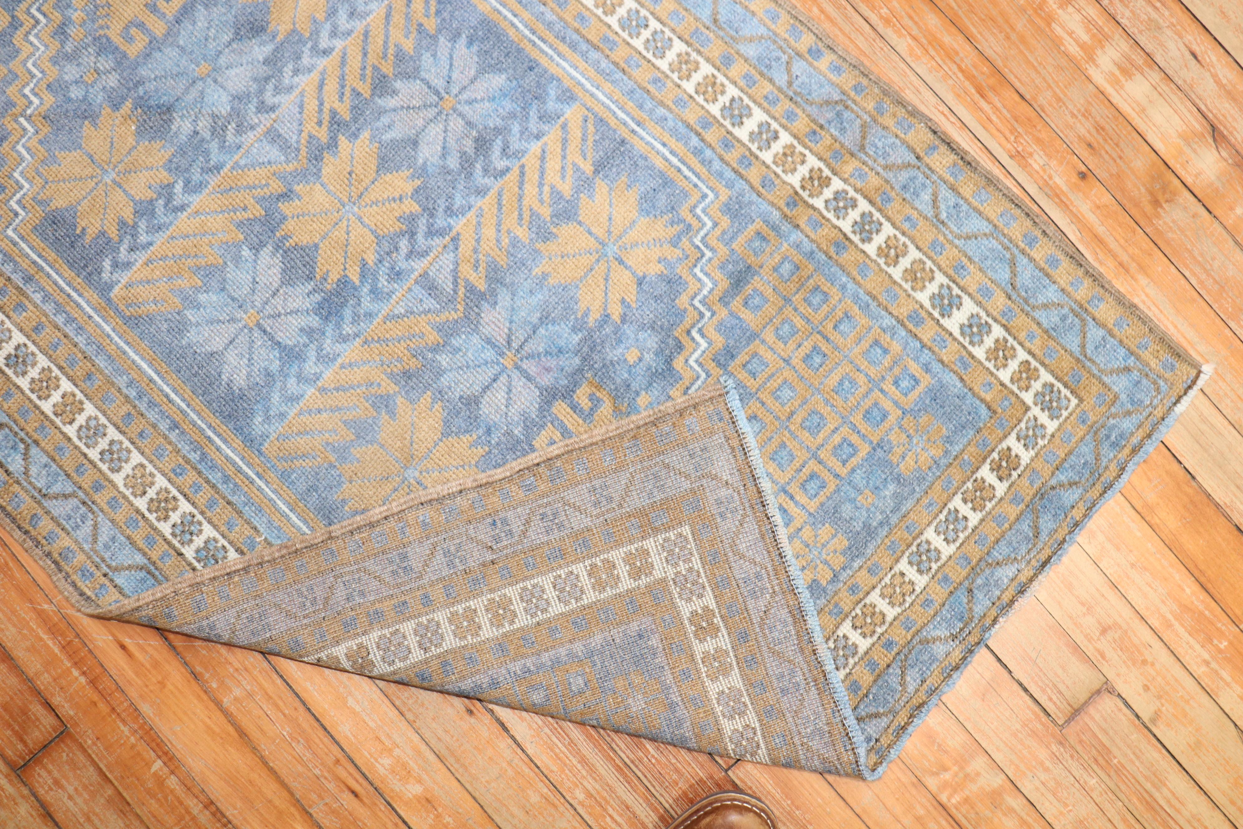 Country Petit tapis tribal turc d'Anatolie vintage collection Zabihi en vente