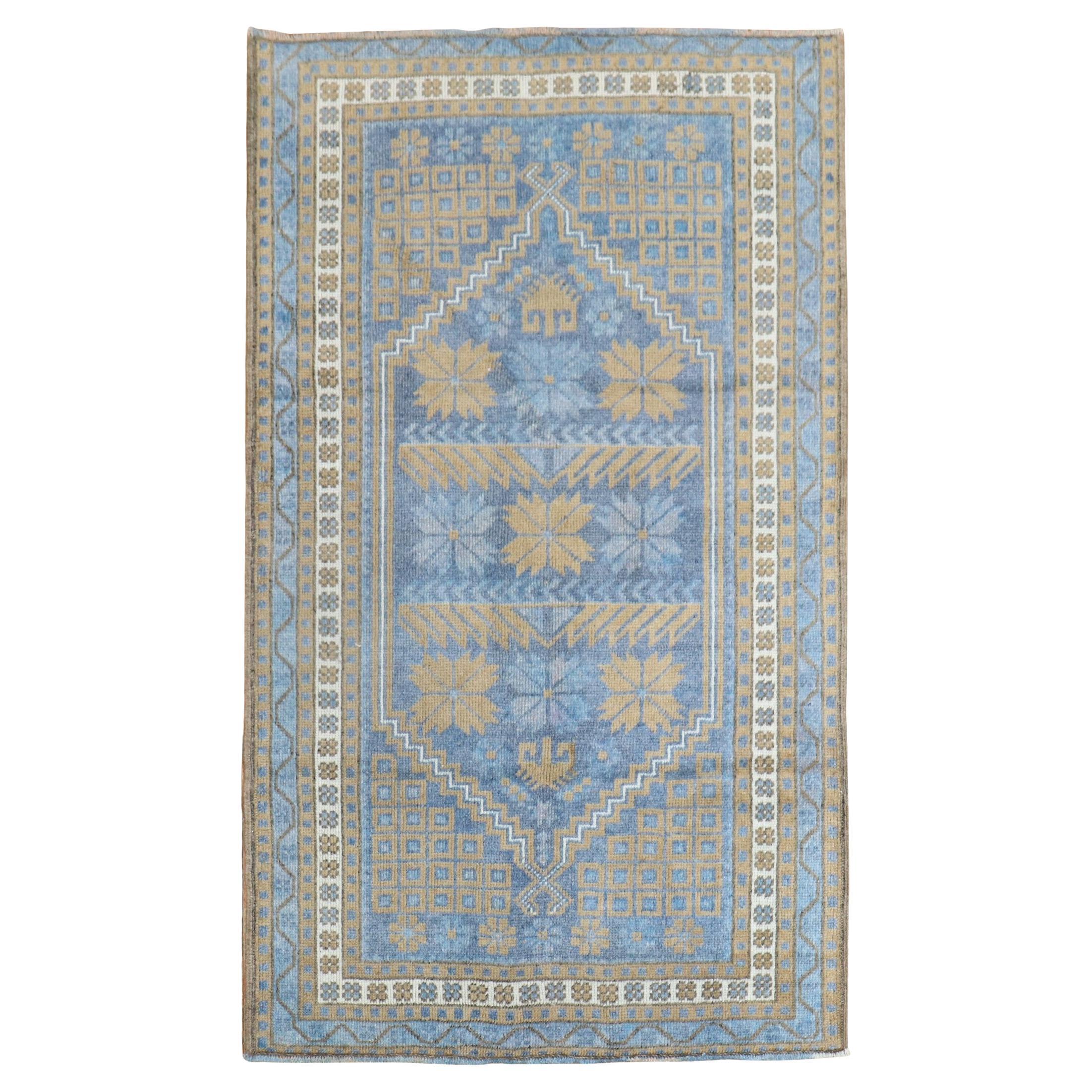 Petit tapis tribal turc d'Anatolie vintage collection Zabihi en vente