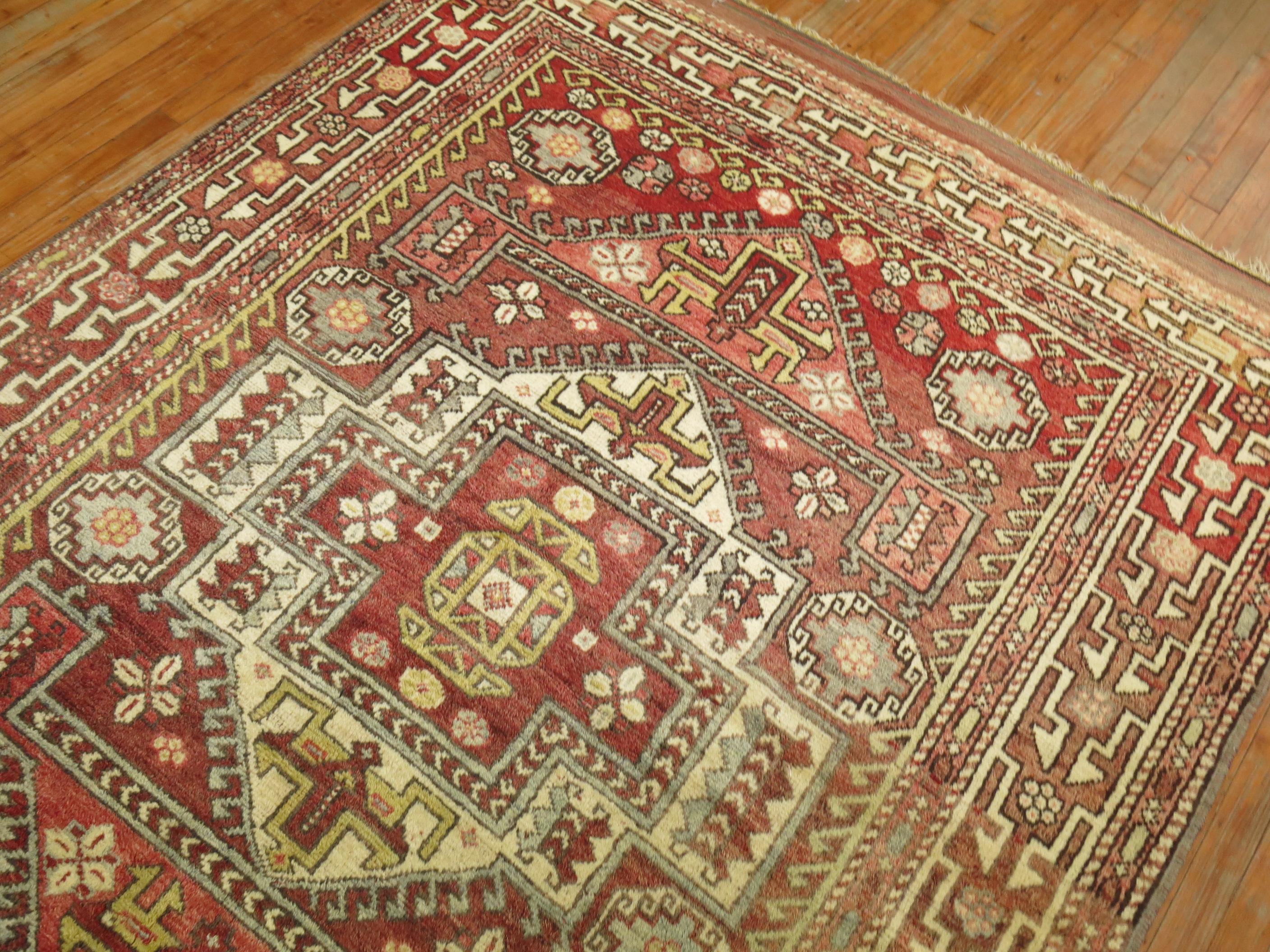 Colección Zabihi Alfombra Cuadrada Anatolia Turca Vintage Anudado a mano en venta