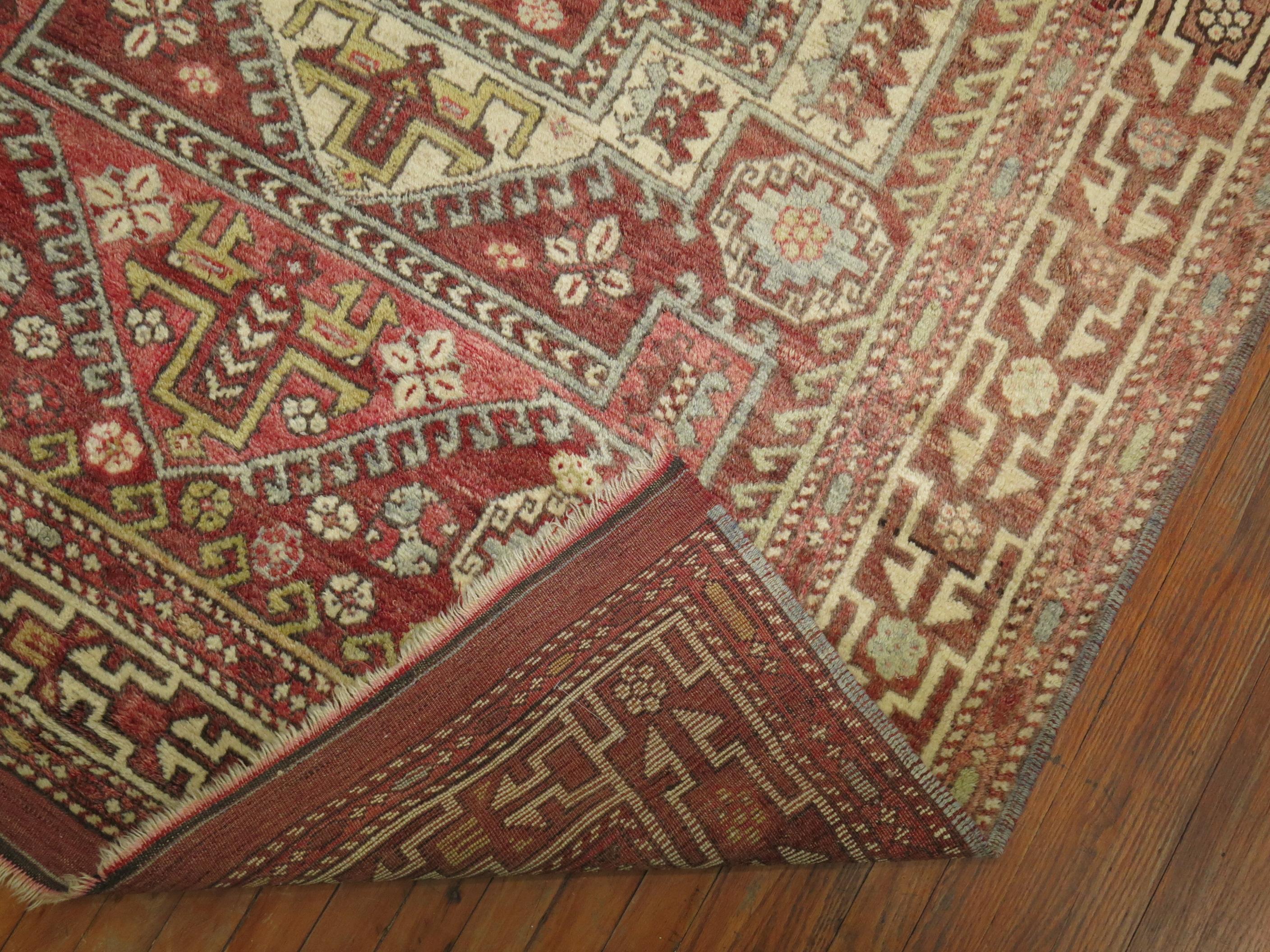Colección Zabihi Alfombra Cuadrada Anatolia Turca Vintage Lana en venta