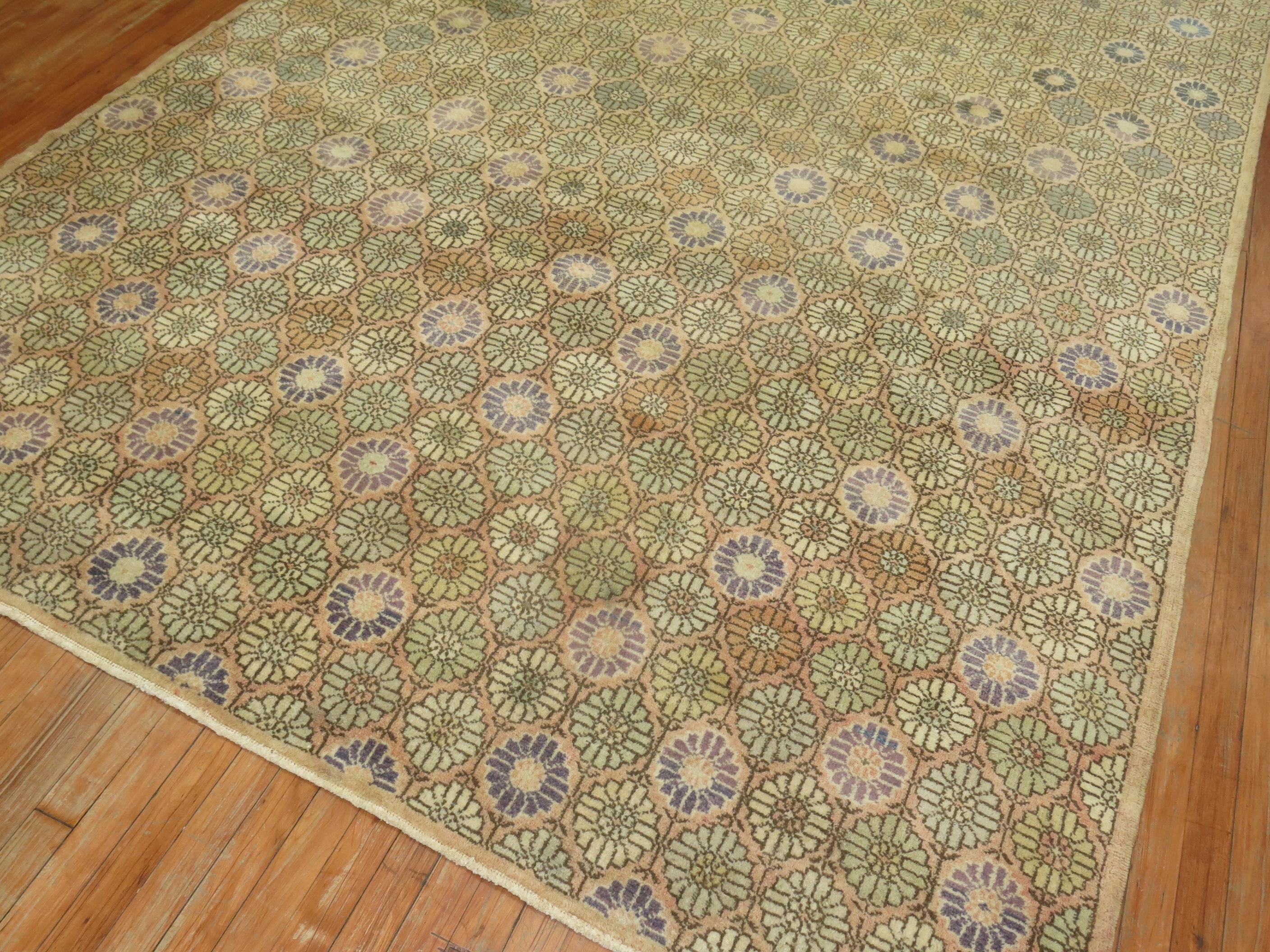 Zabihi Collection'S Vintage Türkischer Deko-Teppich (Moderne der Mitte des Jahrhunderts) im Angebot