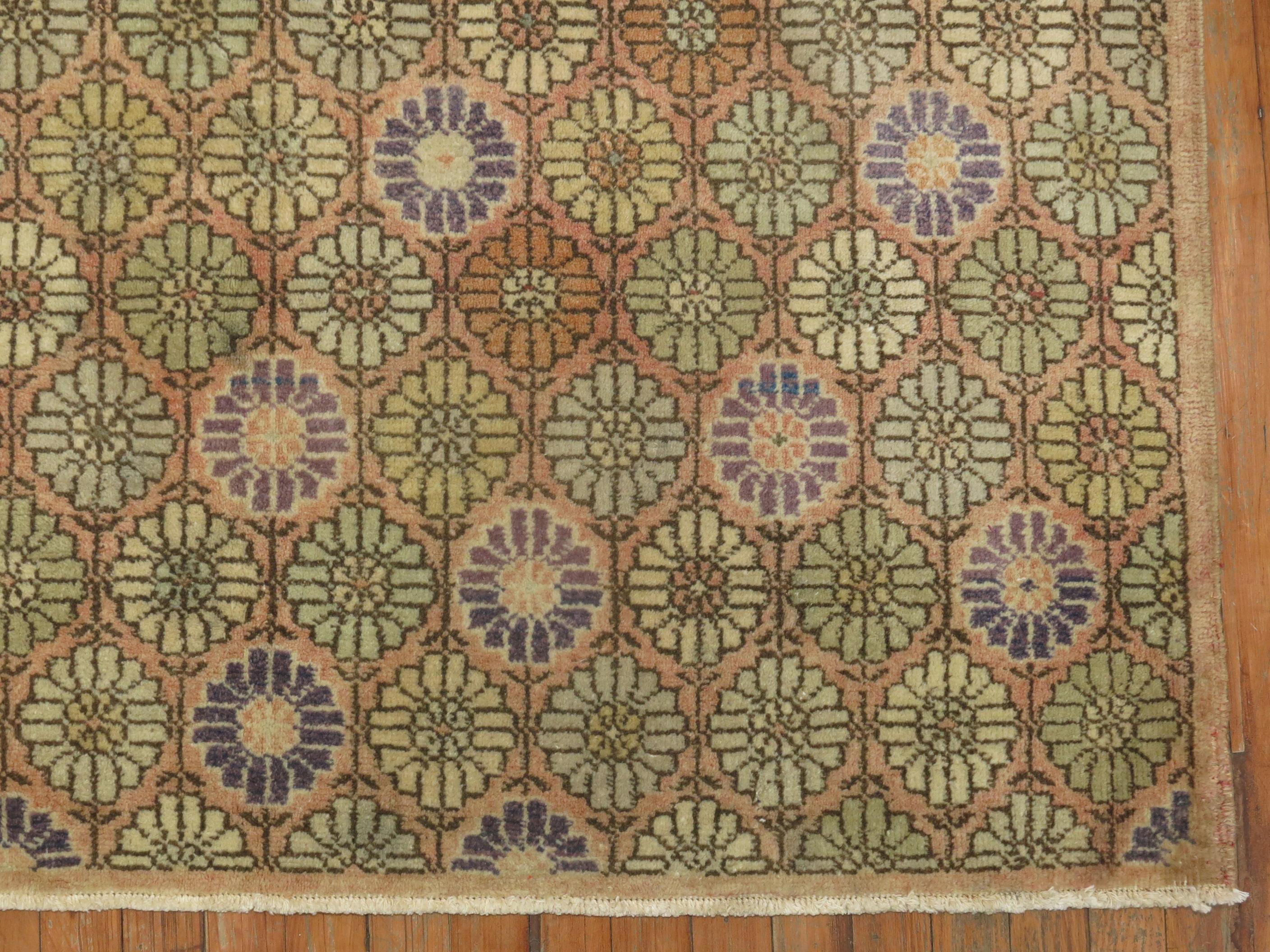 Zabihi Collection'S Vintage Türkischer Deko-Teppich (Wolle) im Angebot