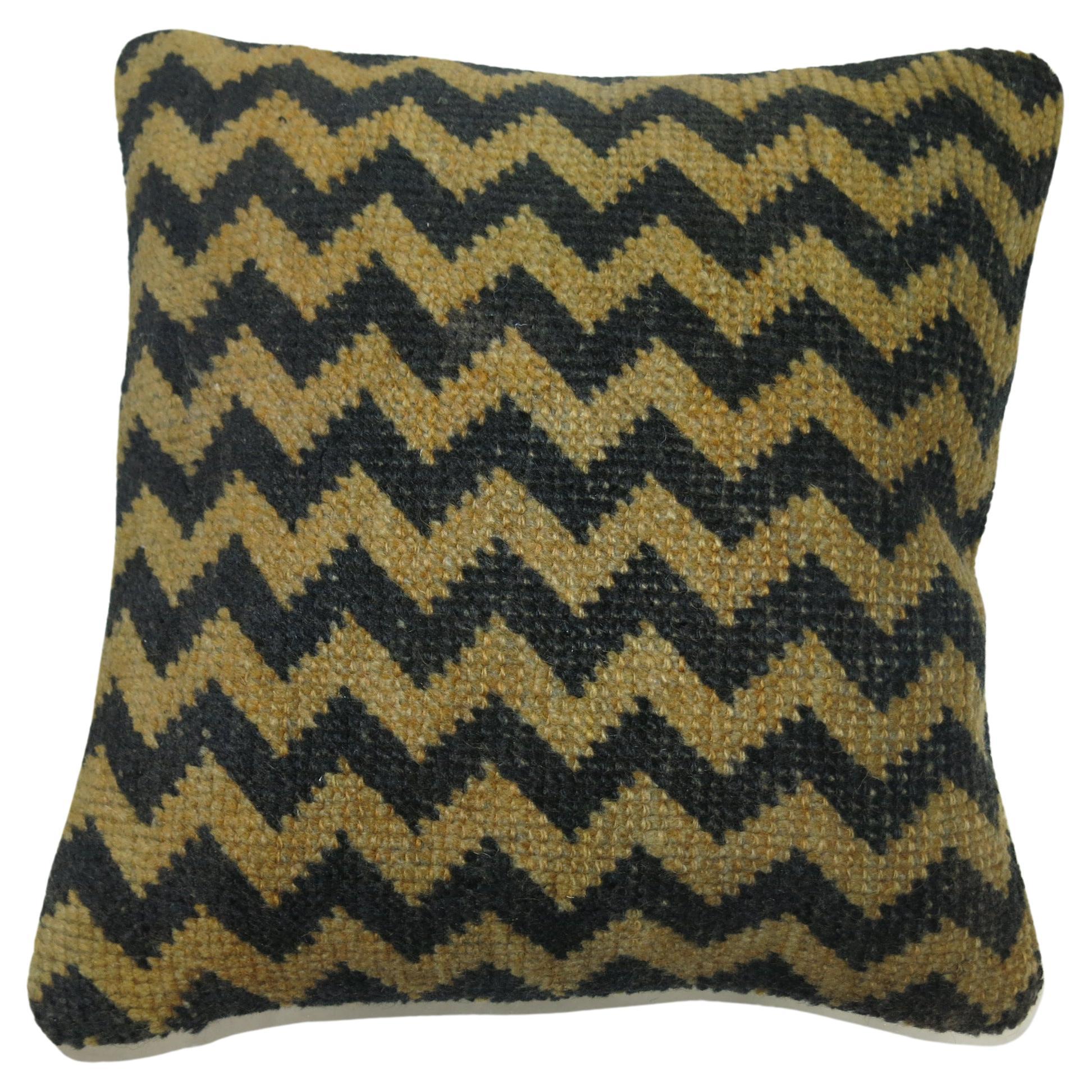 Zabihi Collection Vintage Turkish Deco Rug Pillow